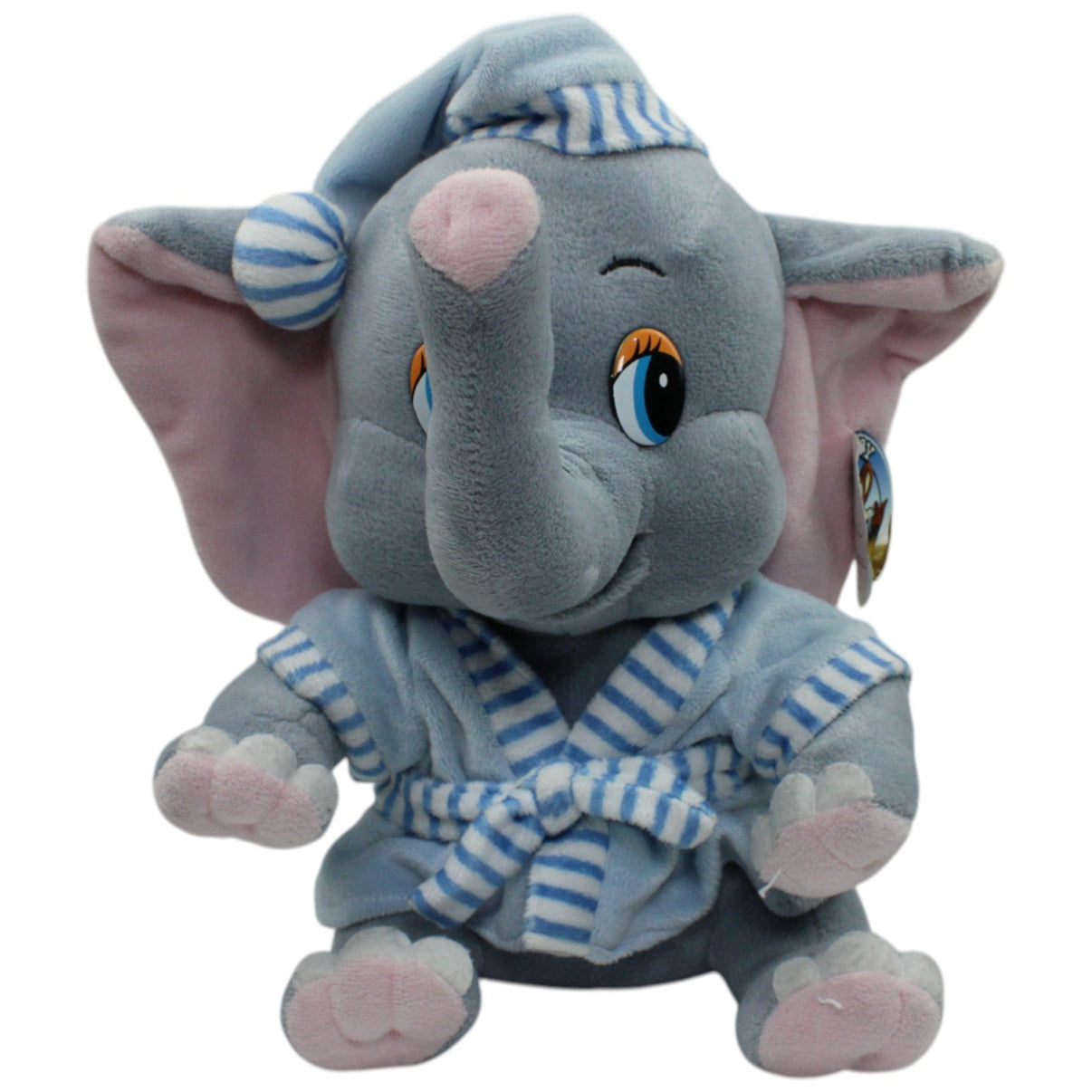 123000016615 Nicky Toy Süßer Elefant im Bademantel & Mütze Kuscheltier Kumpel Leo Gebraucht