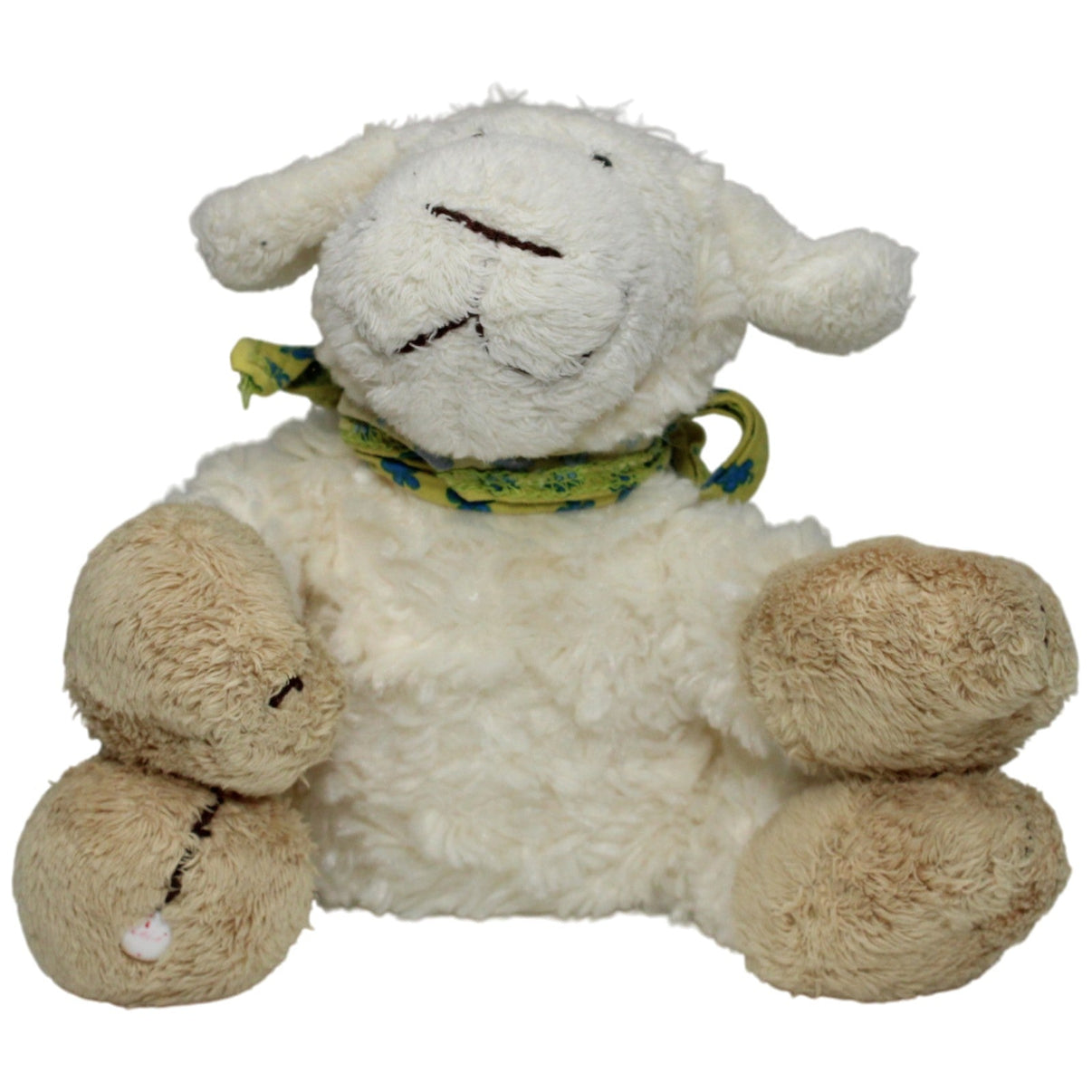 123000016795 Sigikid Schaf mit grünem Halstuch Kuscheltier Kumpel Leo 22cm Beige Gebraucht