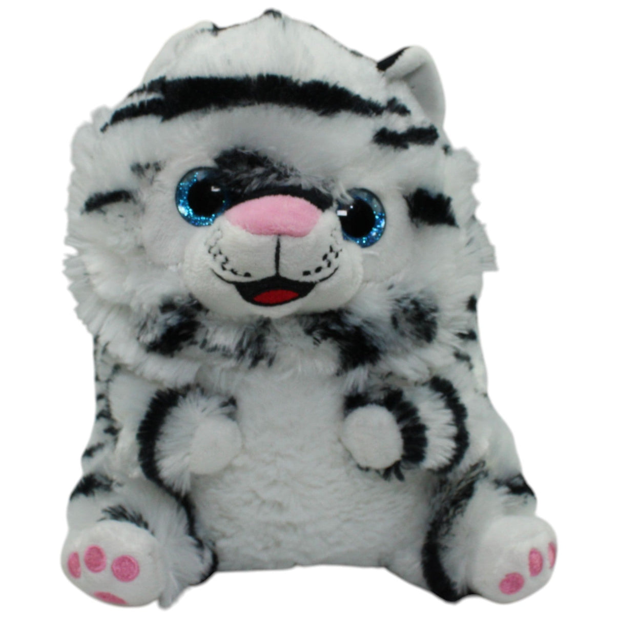 123000016827 Jafri Toys Runder weißer Tiger Kuscheltier Kumpel Leo 25cm Gebraucht Kuscheltier