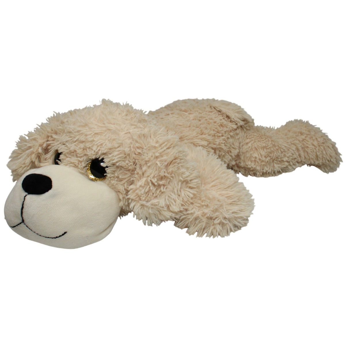 123000017052 Happy People XL liegender zotteliger Hund Kuscheltier Kumpel Leo 52cm Beige Gebraucht