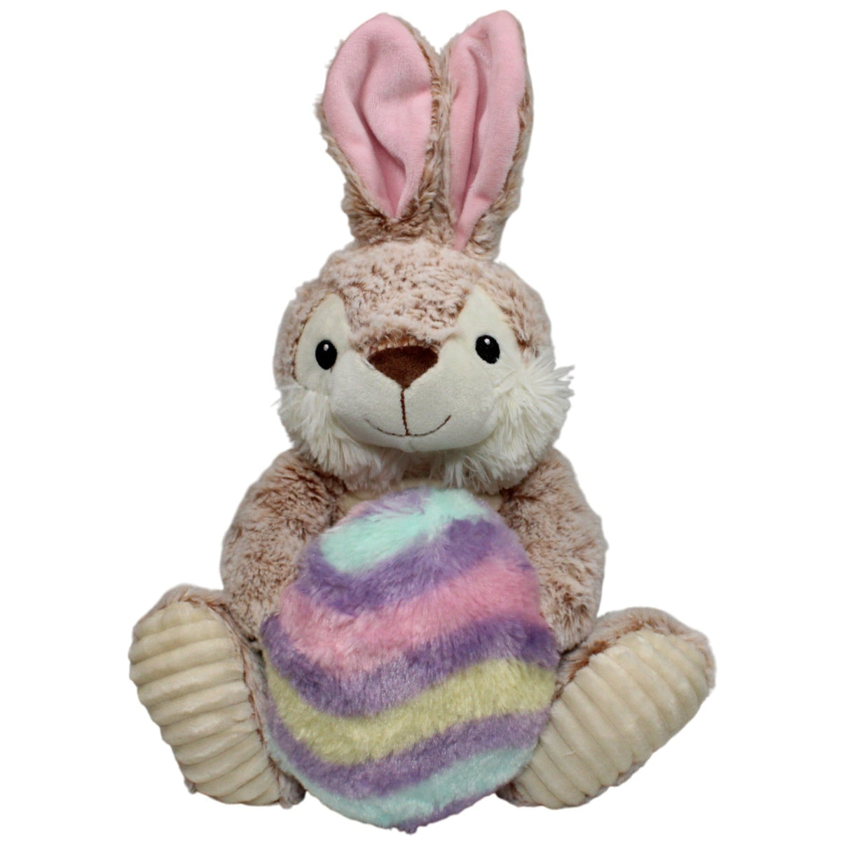 123000017261 Unbekannt Großer hellbrauner Hase mit buntem Ei Kuscheltier Kumpel Leo 35cm Beige Gebraucht