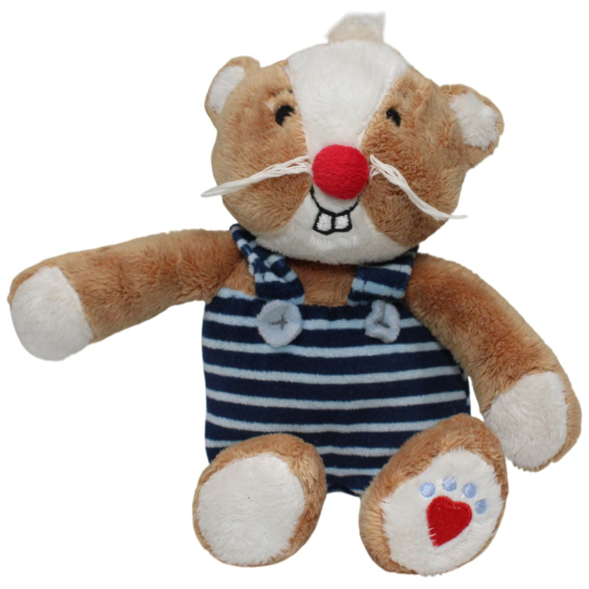 123000017312 baby - walz Biber Pauli mit roter Nase Kuscheltier Kumpel Leo 24cm Blau Braun