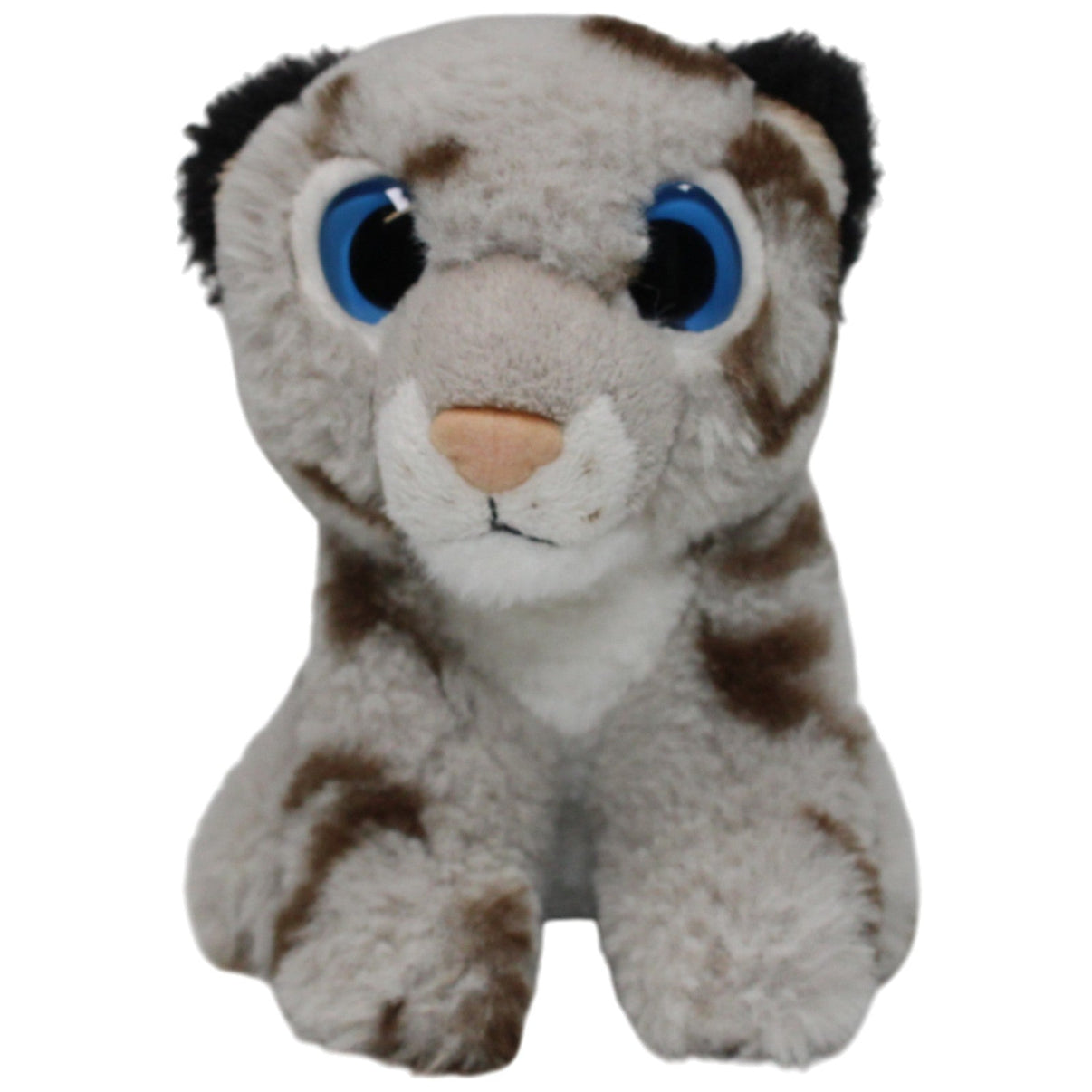 123000017322 Nature Planet Kleiner Schneeleopard mit großen Augen Kuscheltier Kumpel Leo 15cm Braun Gebraucht