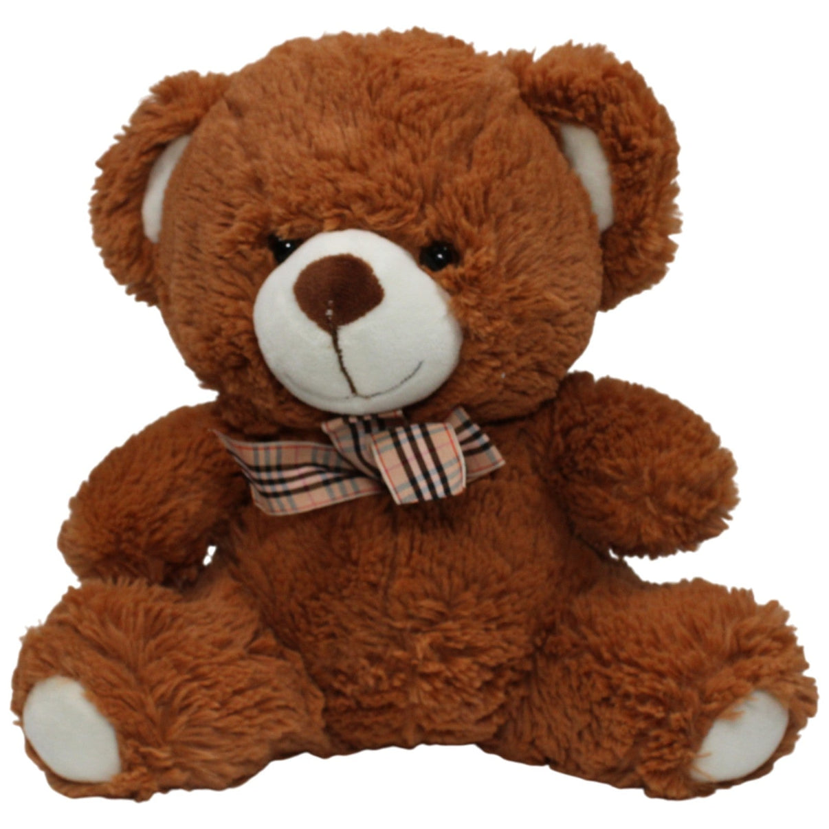 123000017352 INSGRAF Teddybär mit karierter Schleife Kuscheltier Kumpel Leo 30cm Braun Gebraucht