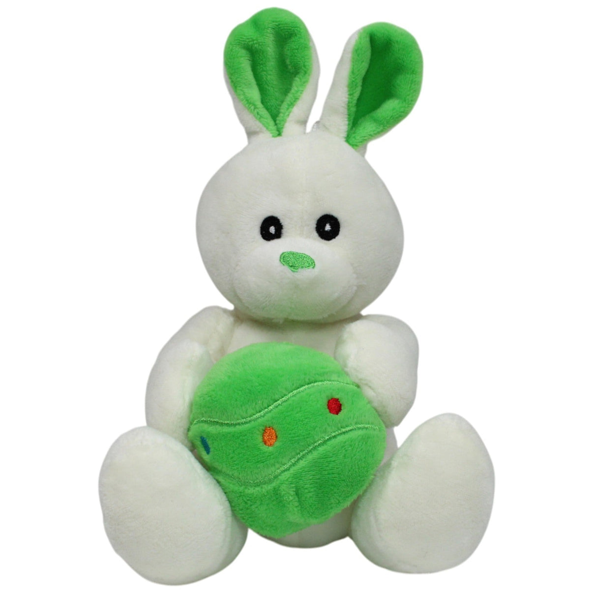 123000017437 Unbekannt Hase mit grünem Ei, sitzend Kuscheltier Kumpel Leo 20cm Beige Gebraucht