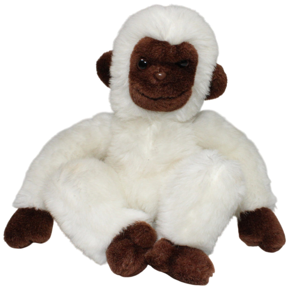 123000017581 John Kuscheltier, süßer weißer Affe Kuscheltier Kumpel Leo 25cm _Vintage_ Affe