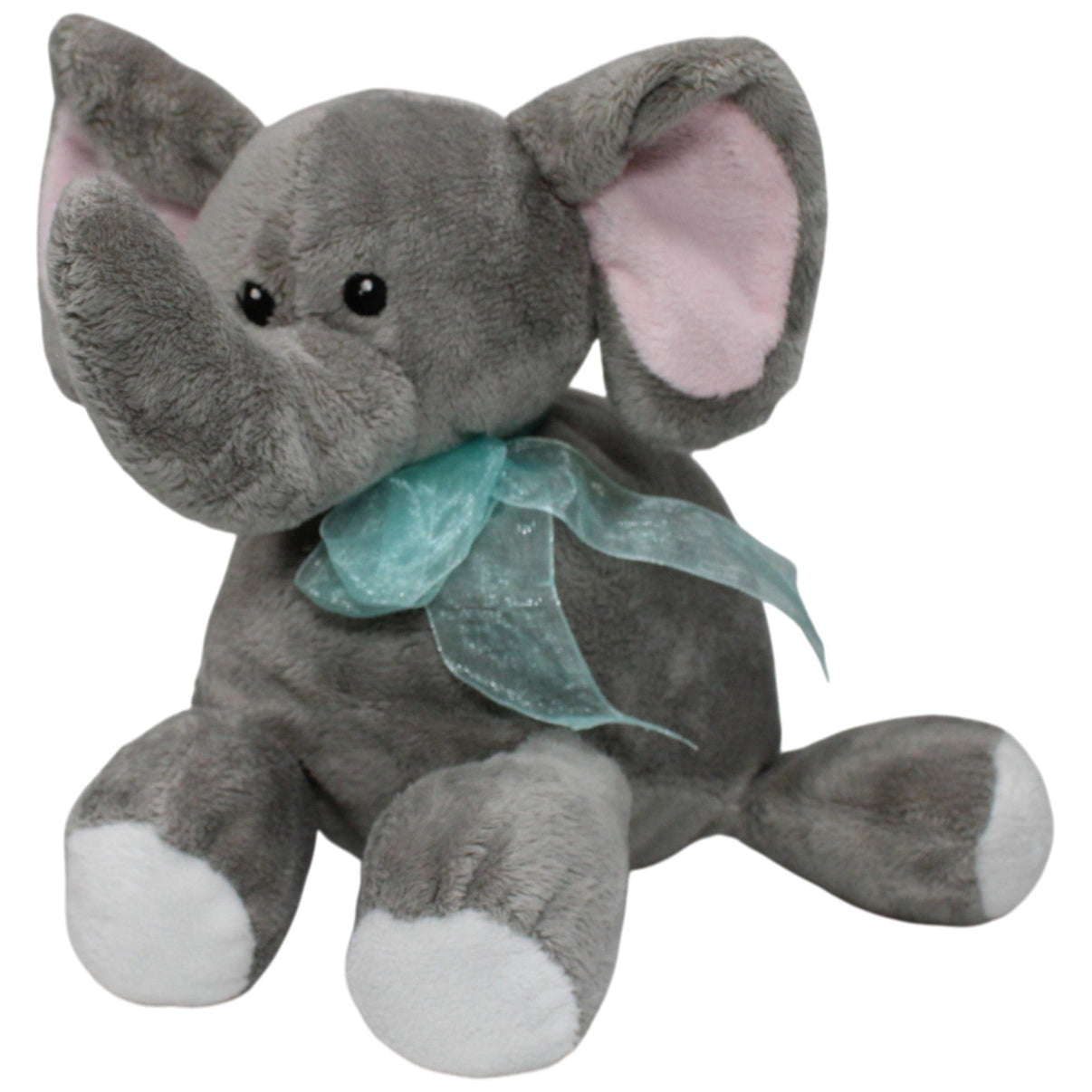 123000017646 KiK Süßer Elefant mit Rassel Kuscheltier Kumpel Leo 25cm Gebraucht Grau