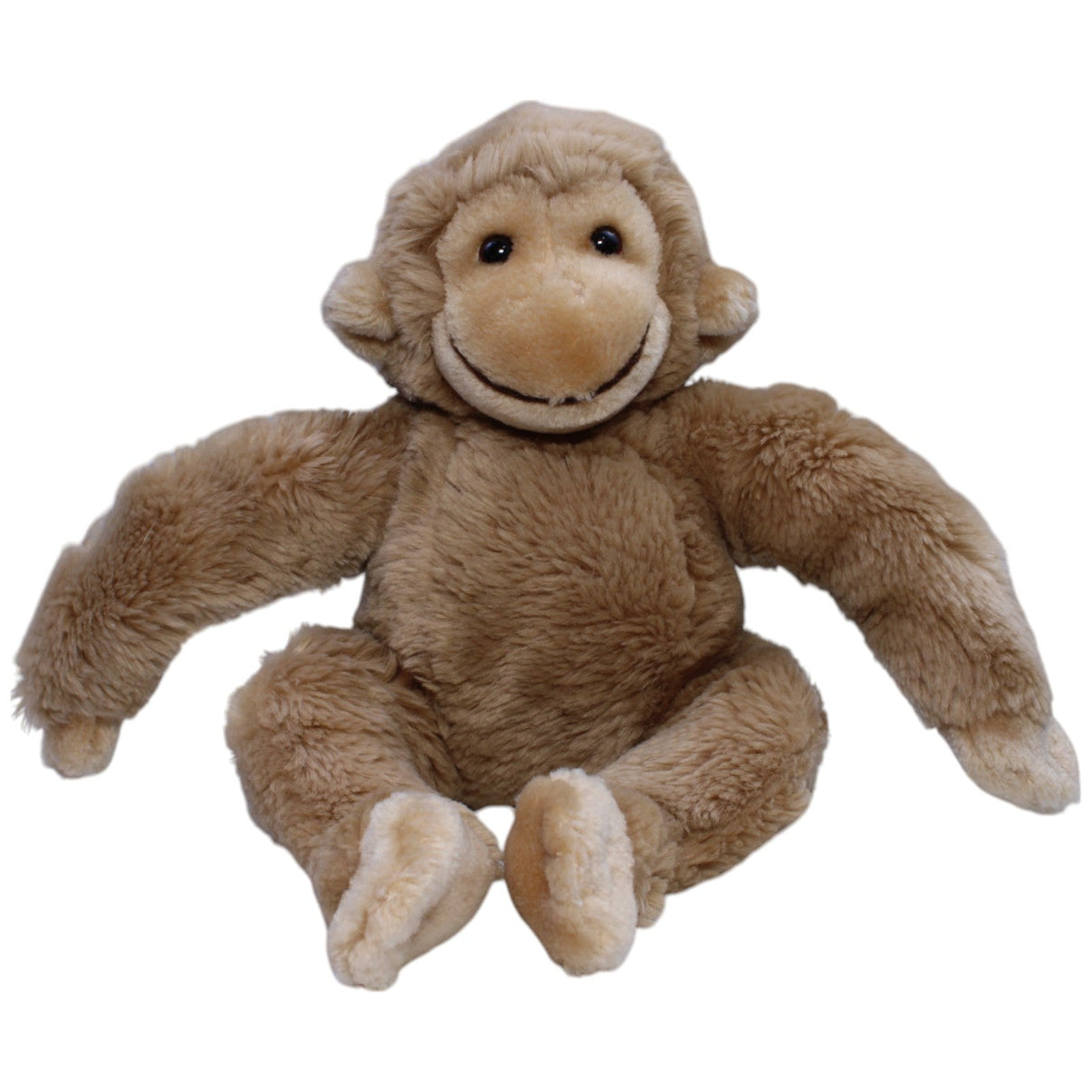 12311055 Suzy Toys Süßer Schlenker Affe, hellbraun Kuscheltier Kumpel Leo Gebraucht Vintage