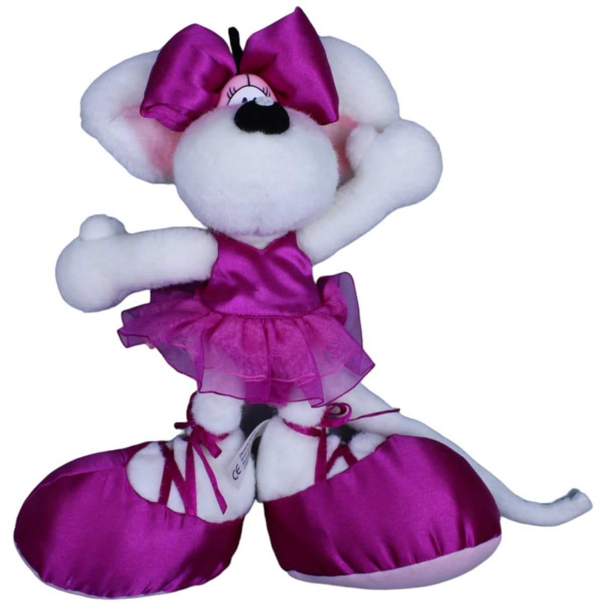 1237197 Depesche Diddlina Ballerina, groß Kuscheltier Kumpel Leo Diddl Gebraucht Vintage