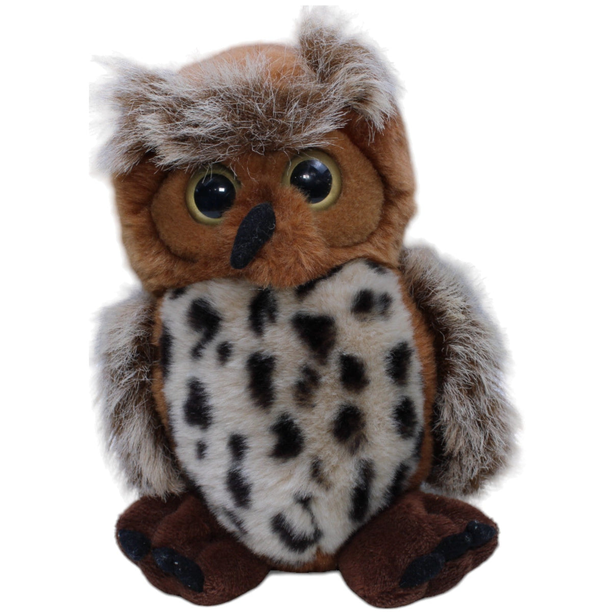 1237312 Uni - Toys Braun gefleckte Eule Kuscheltier Kumpel Leo Gebraucht