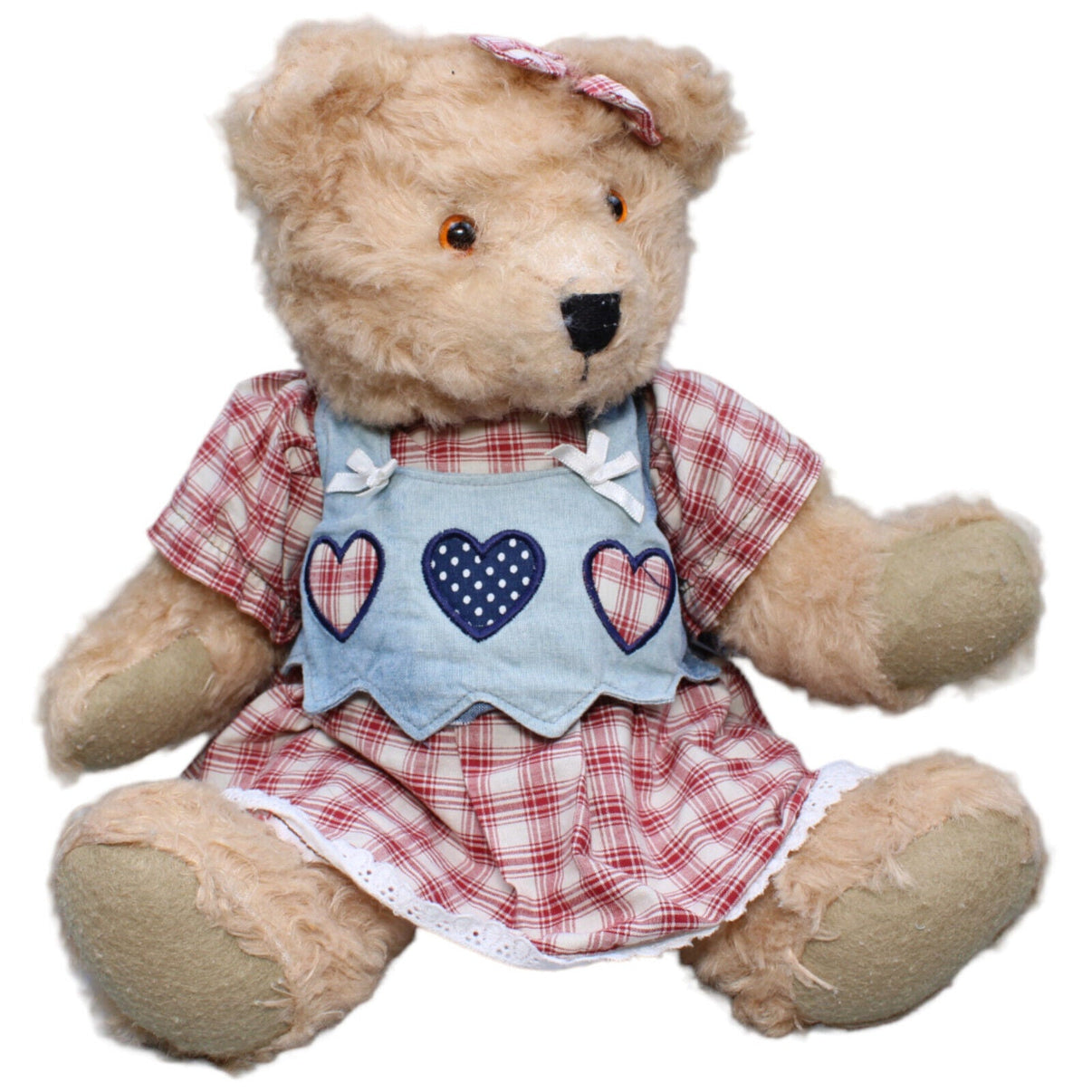 1231050 Die Spiegelburg Vintage Teddybär mit Kleid Kuscheltier Kumpel Leo Gebraucht