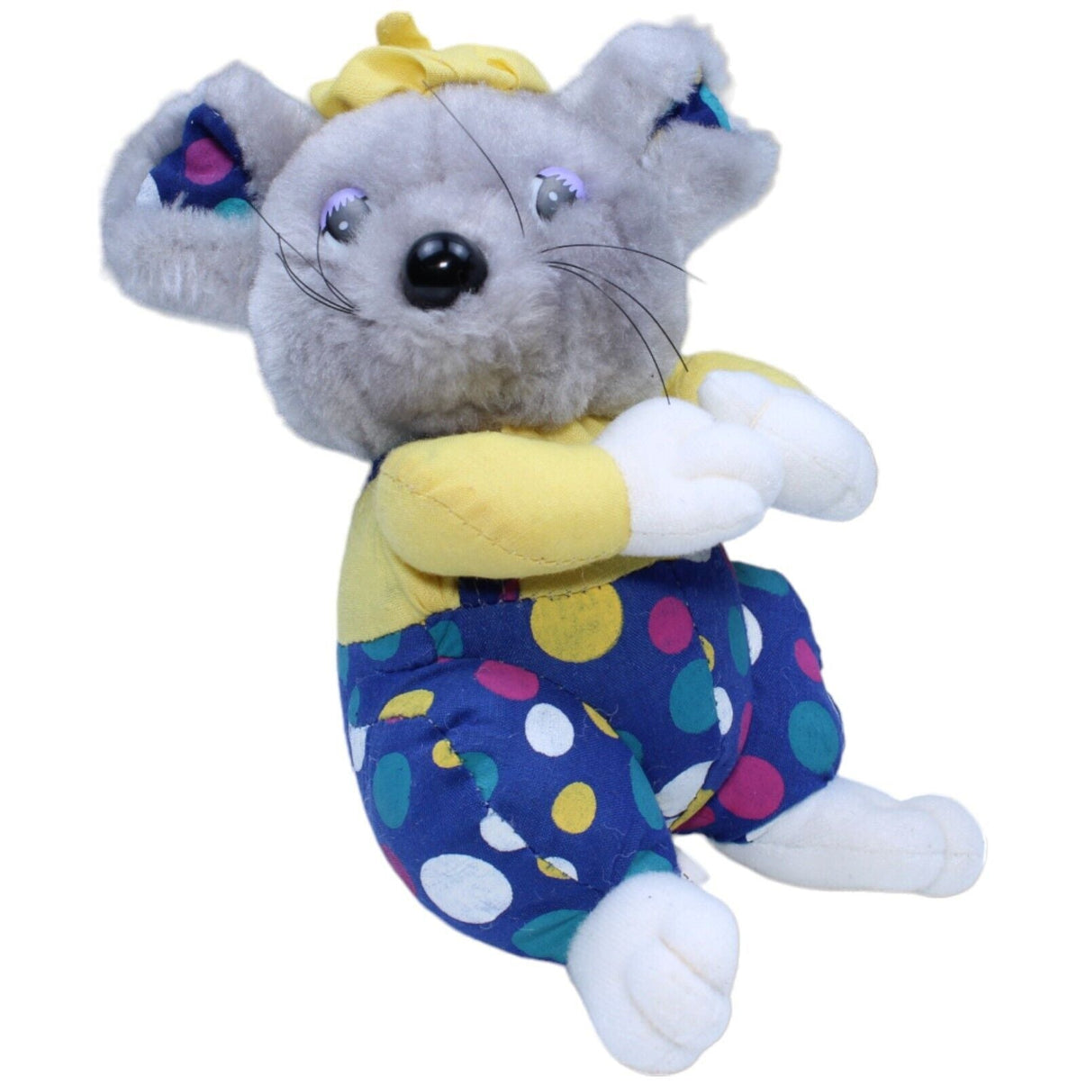 1232033 Uni-Toys Maus, bunt-gepunktet Kuscheltier Kumpel Leo Gebraucht