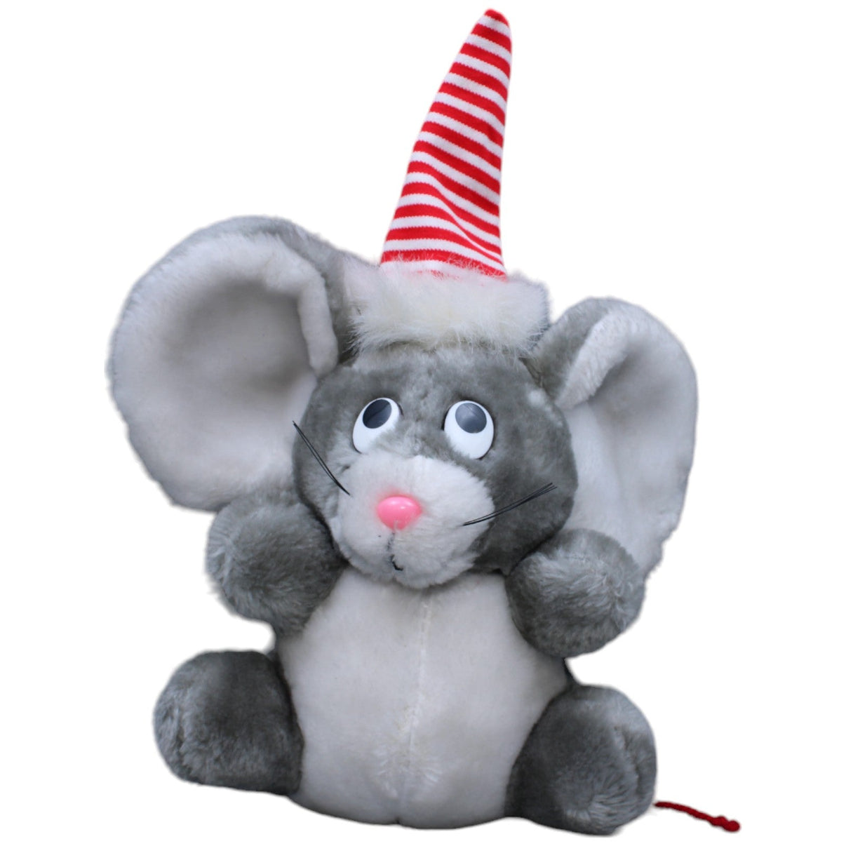 1232777 Uni-Toys Vintage Maus mit Zipfelmütze Kuscheltier Kumpel Leo Gebraucht Vintage