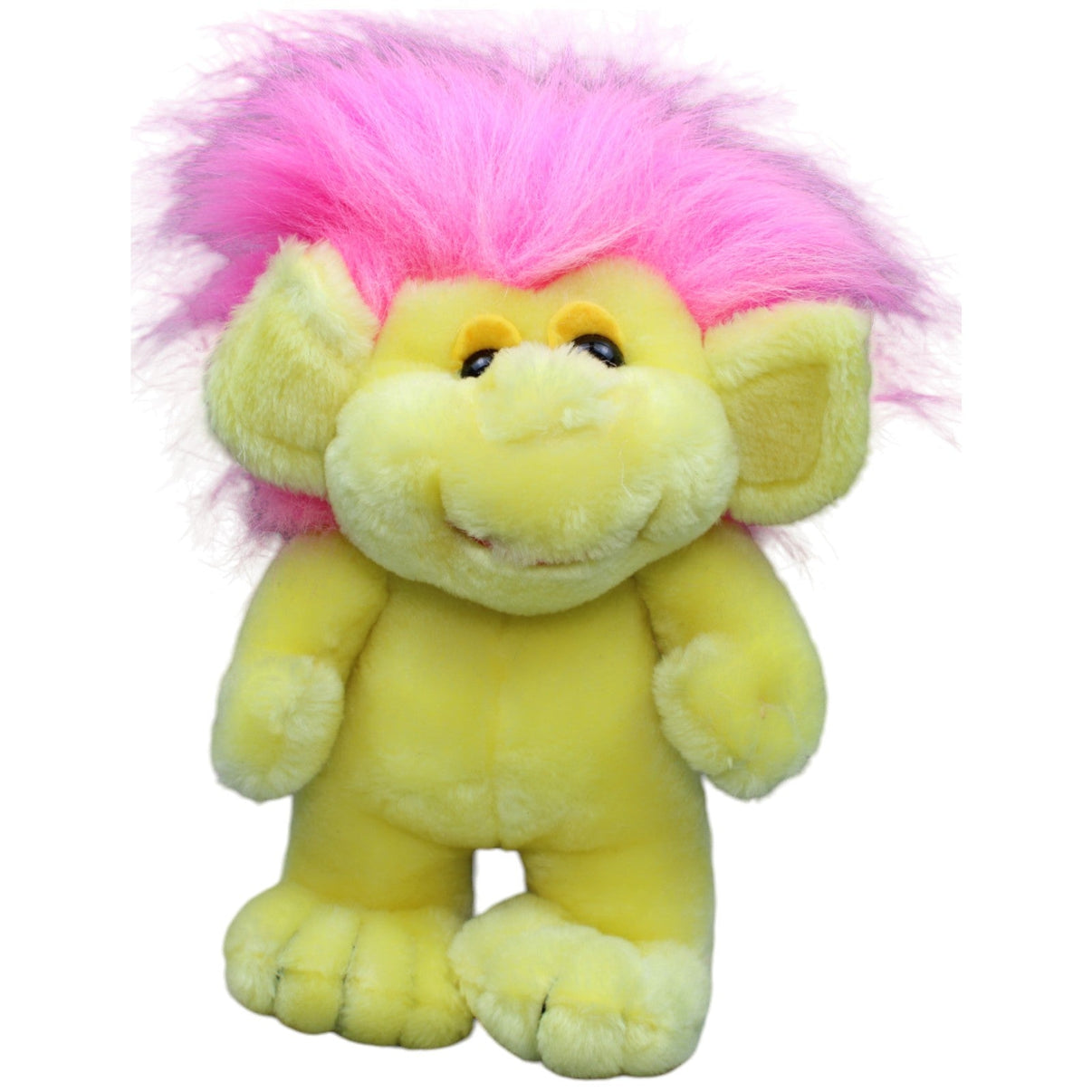 1232801 Unbekannt Vintage Troll, pinke Haare Plüschfigur Kumpel Leo Gebraucht
