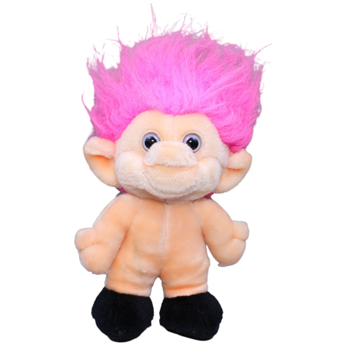 1232809 Unbekannt Vintage Troll, pinke Haare Plüschfigur Kumpel Leo Gebraucht