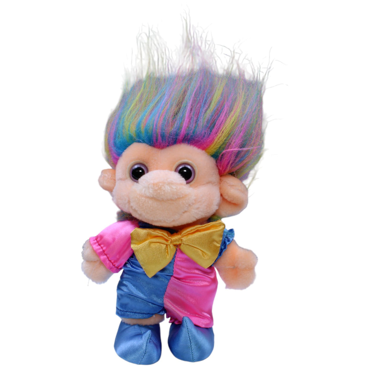 1232817 Unbekannt Vintage Troll, bunte Haare Plüschfigur Kumpel Leo Gebraucht
