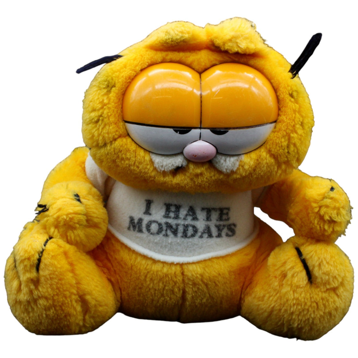123408 Unbekannt Vintage Garfield "I HATE MONDAYS" Kuscheltier Kumpel Leo Gebraucht Katze