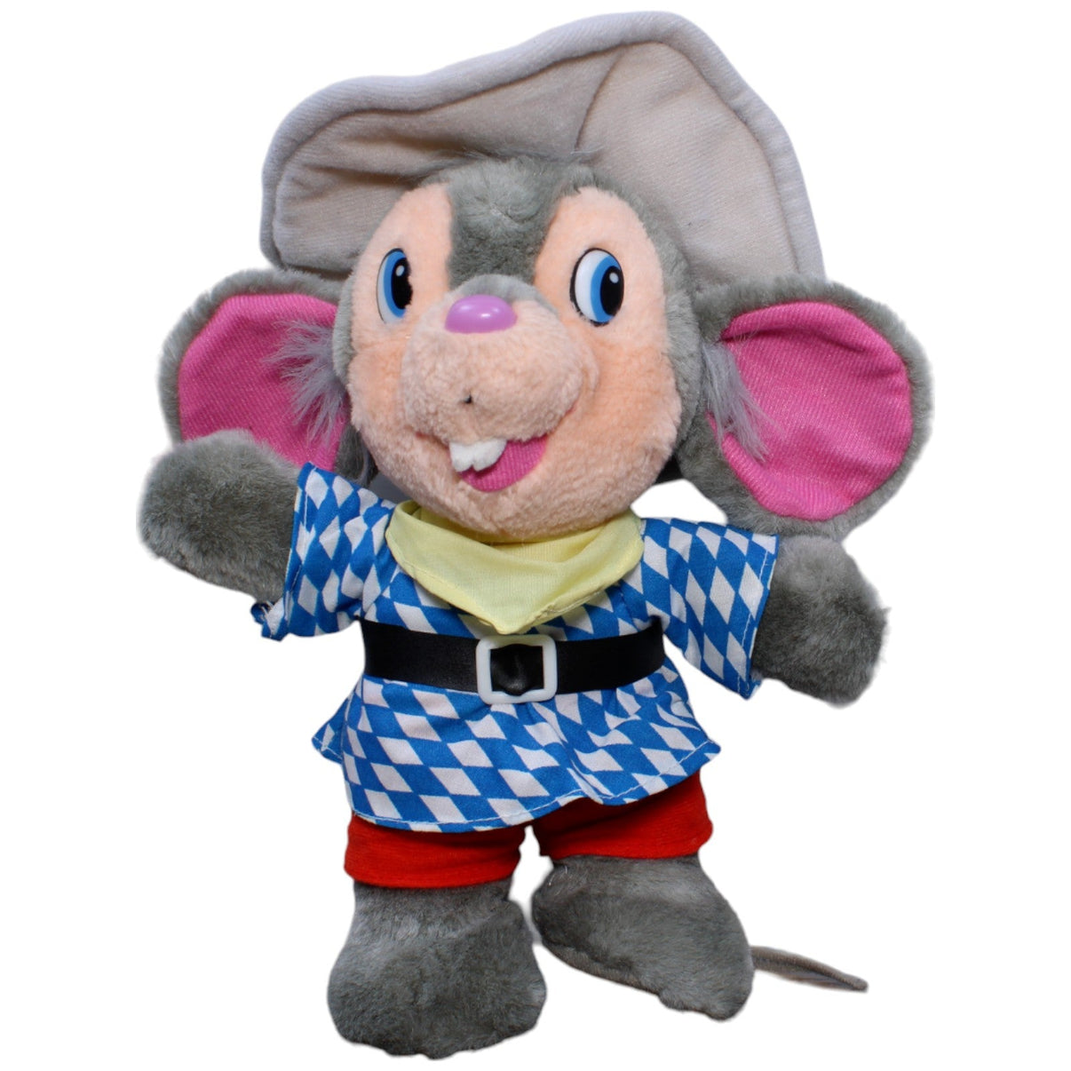 123573 Universal Studios Vintage Feivel der Mauswanderer im Bayernkaro-Outfit Kuscheltier Kumpel Leo Gebraucht