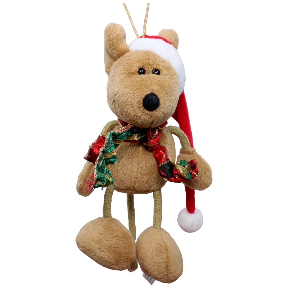 123693 W. Steinbeck Vintage Maus mit Weihnachtsmütze, braun Kuscheltier Kumpel Leo Gebraucht