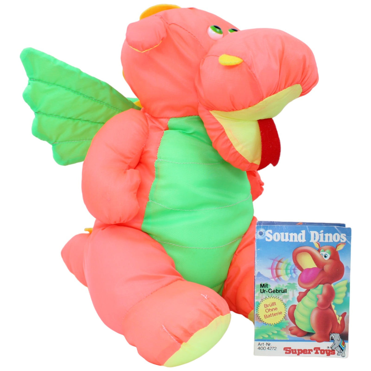 123712 Simba Vintage Knautschi Sound Dino mit Ur-Gebrüll, Rexy-Saurus Kuscheltier Kumpel Leo Gebraucht