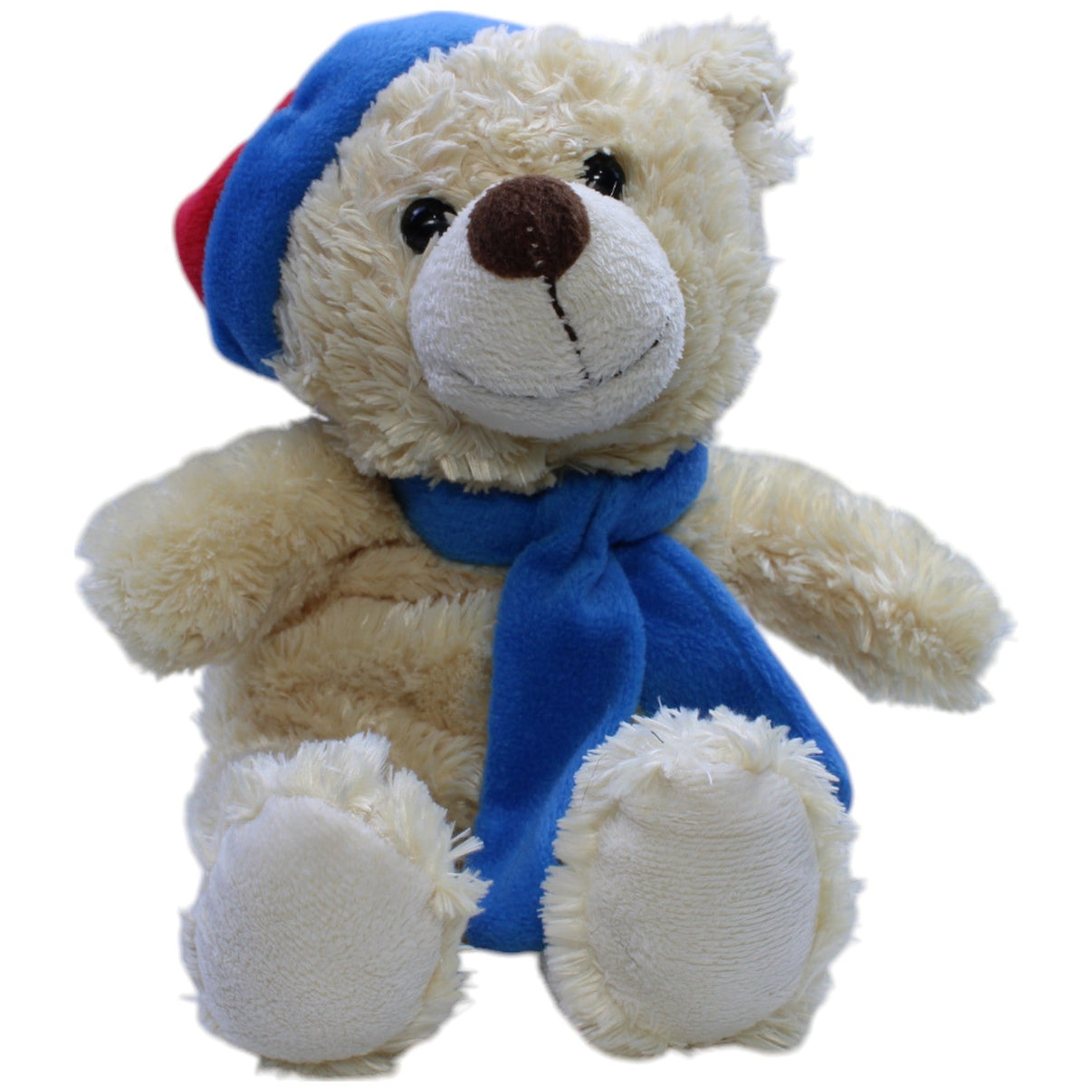 123000011623 SIG Teddybär mit Zipfelmütze und Schal Kuscheltier Kumpel Leo Gebraucht Teddy Teddybär