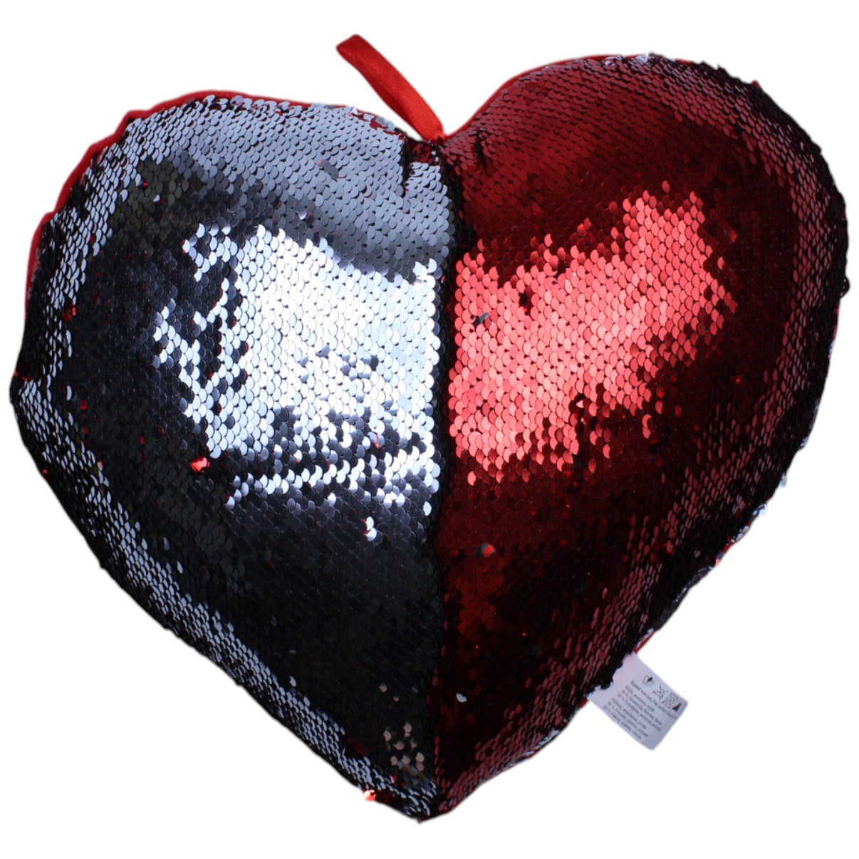123000011736 Unbekannt Großes Pailletten - Herz, rot/silber Plüschfigur Kumpel Leo Gebraucht