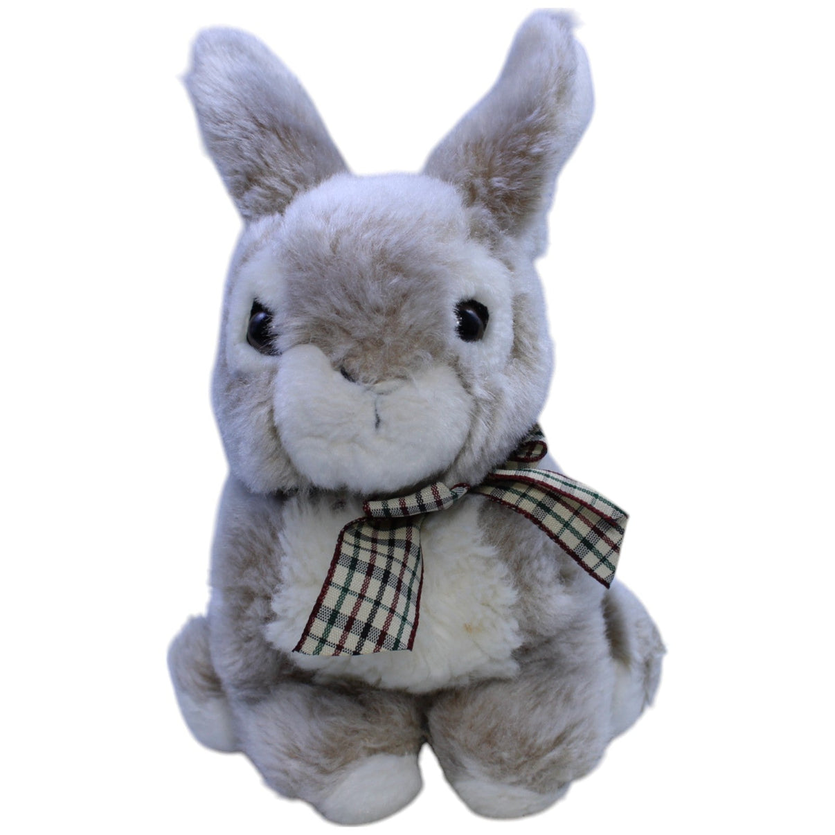 123000012493 Uni - Toys Grauer Hase mit Schleife, sitzend Kuscheltier Kumpel Leo Gebraucht