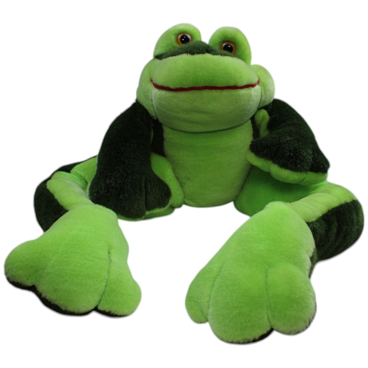 123000012699 Förster Stofftiere Schöner XXL Frosch Kuscheltier Kumpel Leo Gebraucht Vintage
