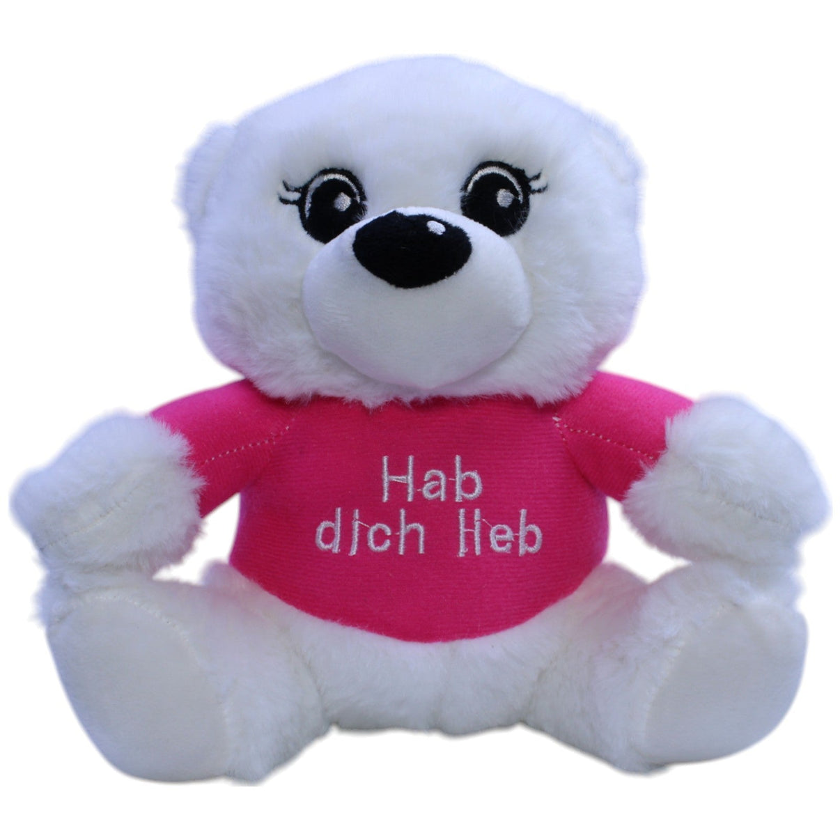 123000012754 Happy People Süße weiße Bärin "Hab dich lieb" Kuscheltier Kumpel Leo Gebraucht