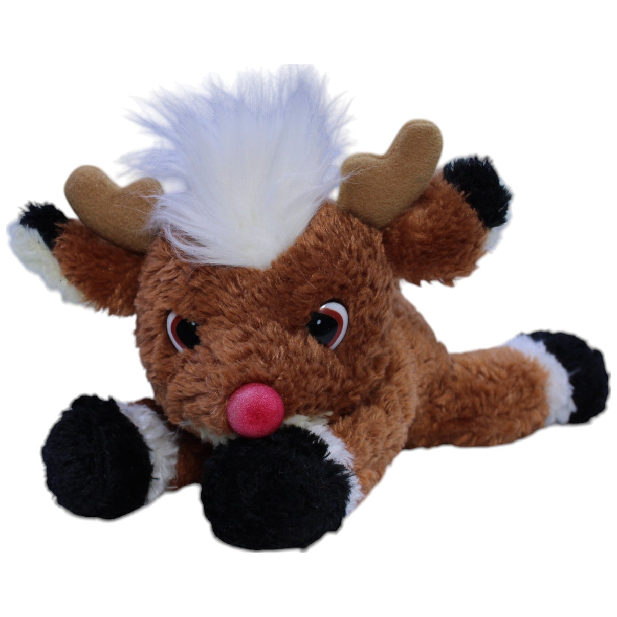 123000012882 Tip Top Toys Rudolph mit der roten Nase, liegend Kuscheltier Kumpel Leo Gebraucht Rentier Retro