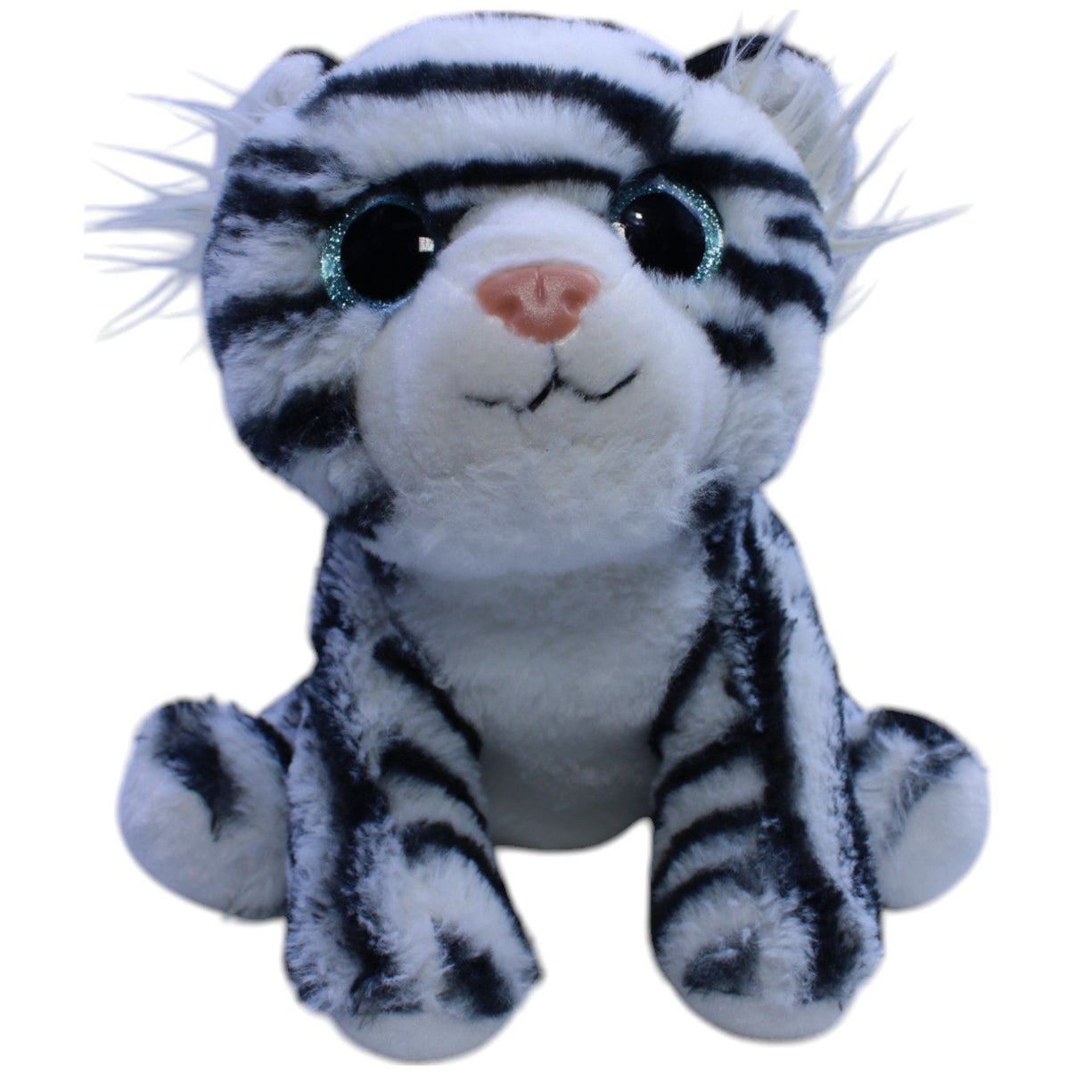 123000012916 Cornelissen Weißes Tiger Baby mit Glubschaugen Kuscheltier Kumpel Leo Gebraucht