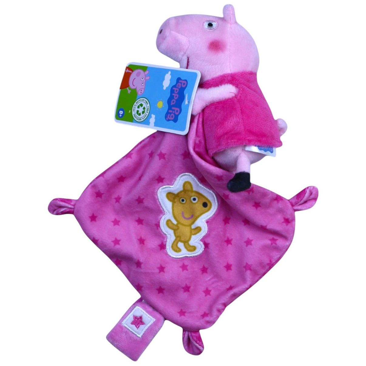 123000012998 Play by Play Peppa Wutz mit Teddy, pink Schmusetuch mit Kuscheltier Kumpel Leo Knuddeltuch Kuscheltuch neu