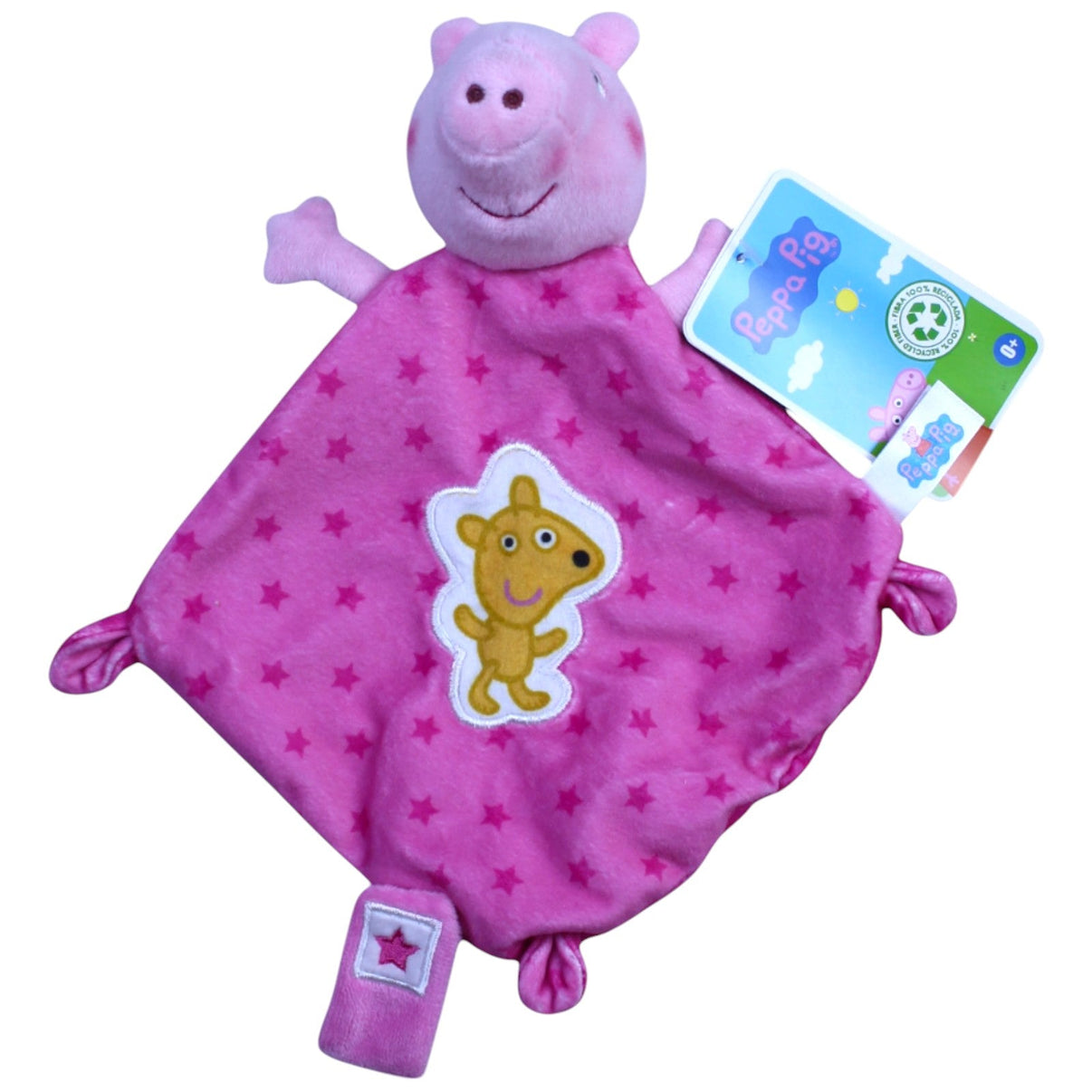 123000013003 Play by Play Peppa Wutz mit Teddy, pink Schmusetuch mit Schnullerhalter Kumpel Leo Knuddeltuch Kuscheltuch neu