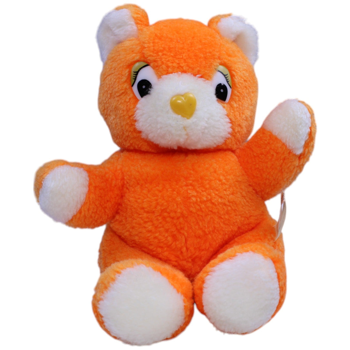 123000013294 Linda Oranger Bär mit Herznase Kuscheltier Kumpel Leo Gebraucht Vintage