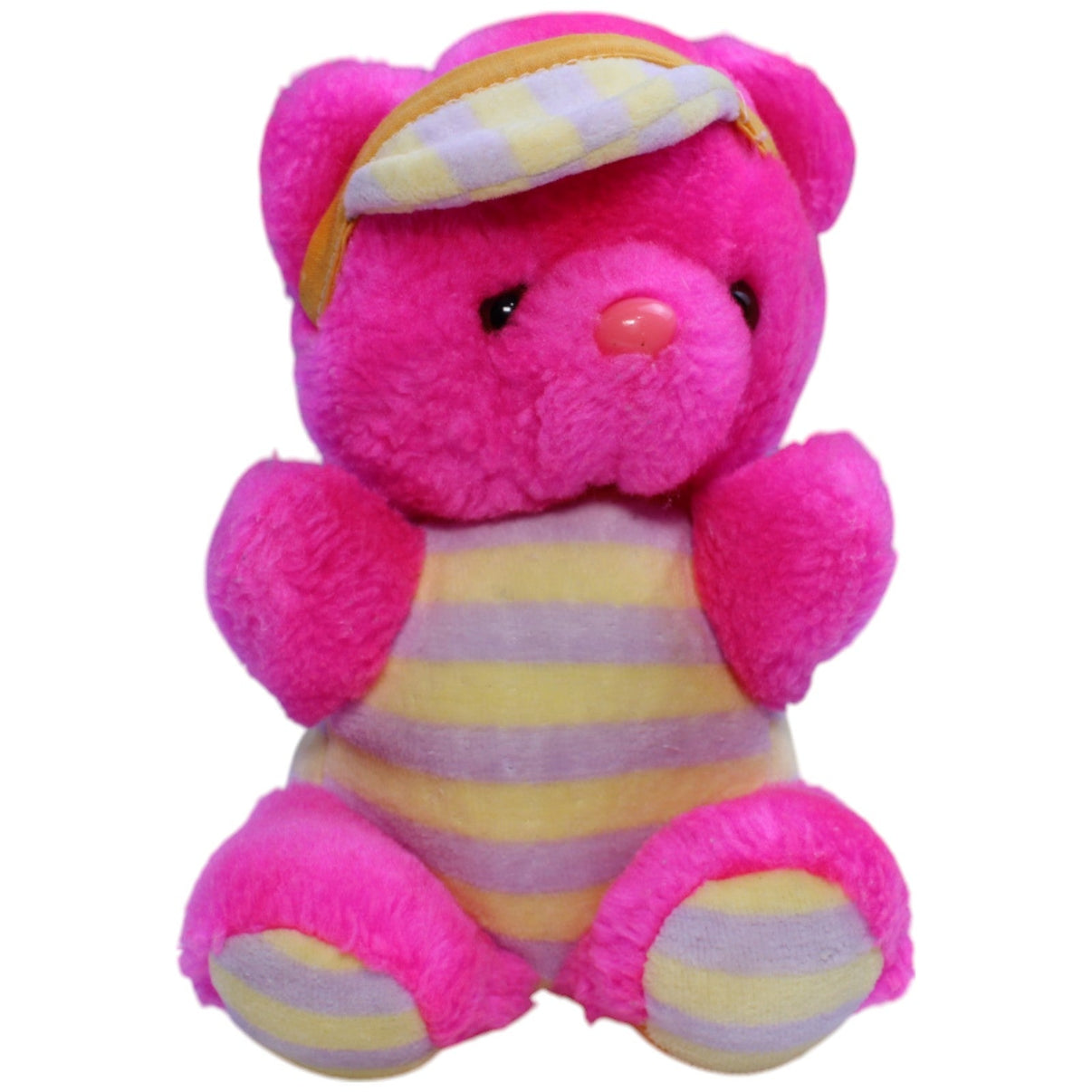 123000013308 Unbekannt Süßer pinker Bär, gestreift Kuscheltier Kumpel Leo Bär Gebraucht