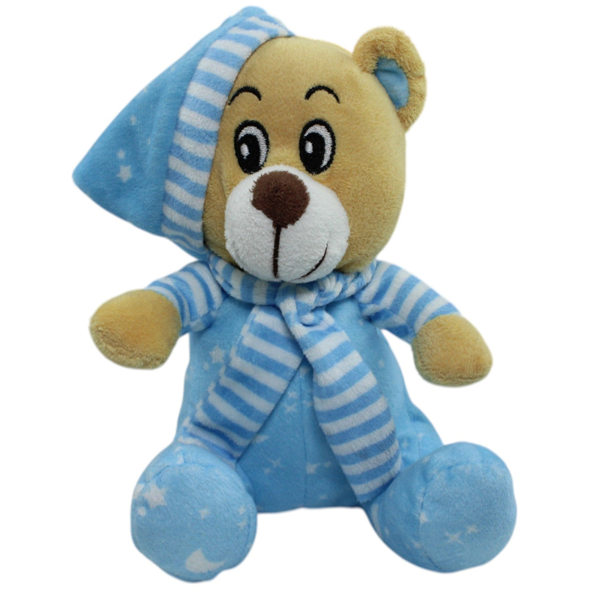 123000013776 Albers Süßer Teddy mit Schlafmütze, blau Kuscheltier Kumpel Leo Gebraucht Teddy Teddybär