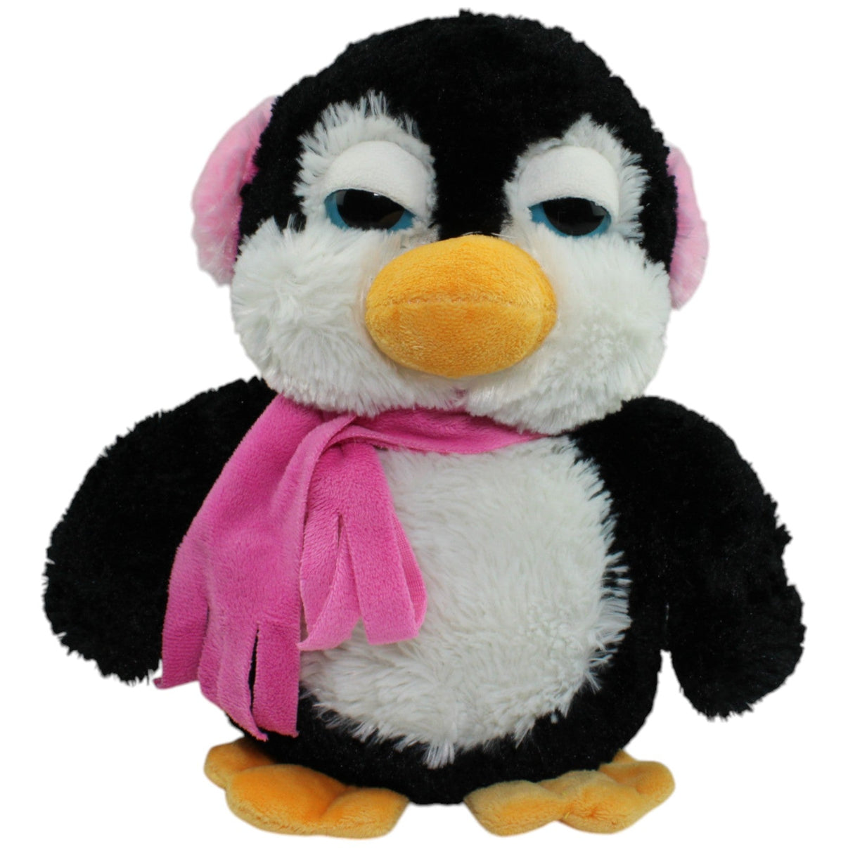 123000013957 Unbekannt Pinguin mit rosa Ohren - Wärmer und Schal Kuscheltier Kumpel Leo Gebraucht