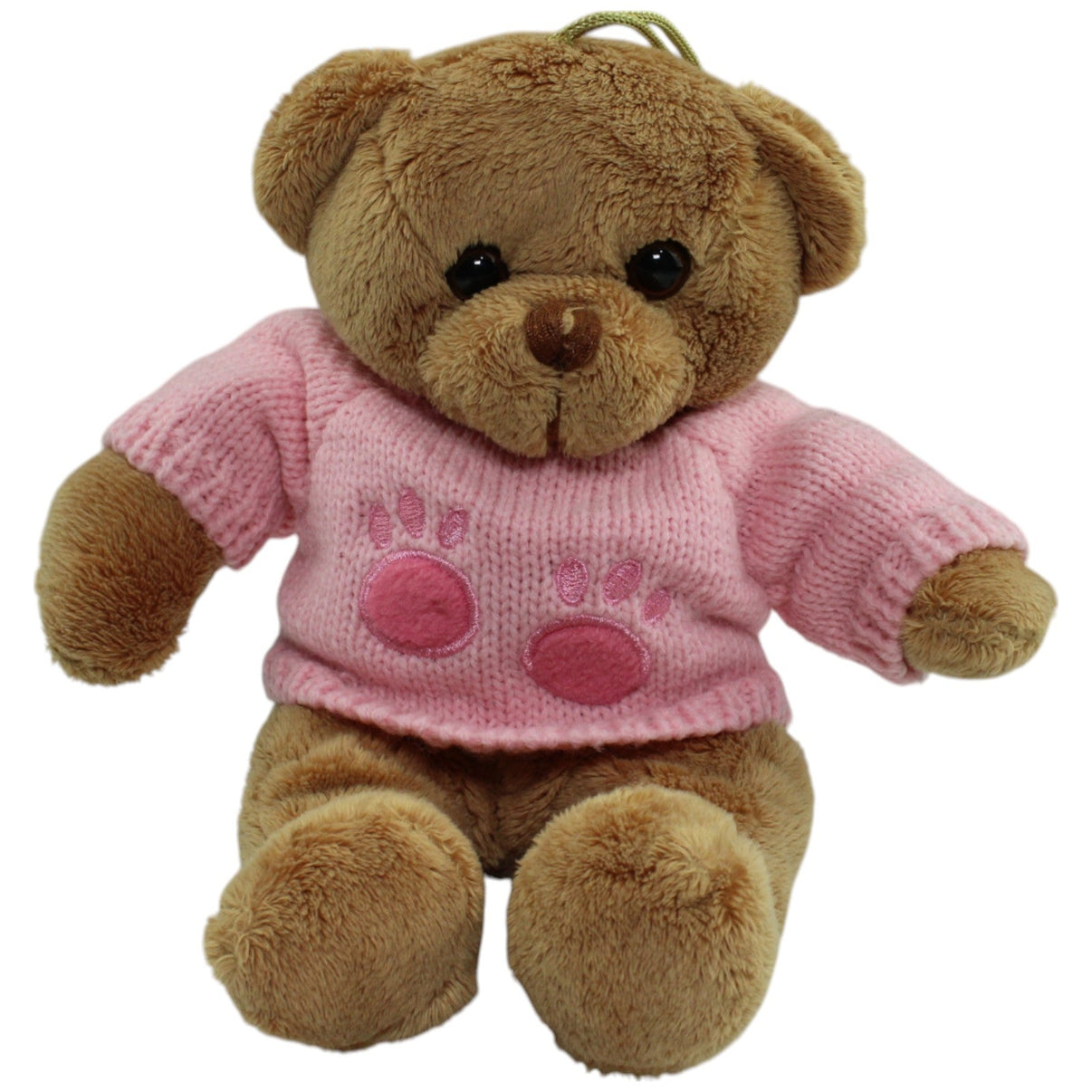 123000013959 Unbekannt Süßer Teddy mit rosa Pullover Kuscheltier Kumpel Leo Gebraucht Teddy Teddybär
