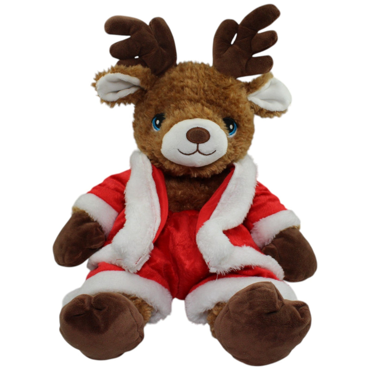 123000013960 Sky Plush Cuddles & Friends, Elch mit Weihnachtsmann - Outfit Kuscheltier Kumpel Leo Gebraucht