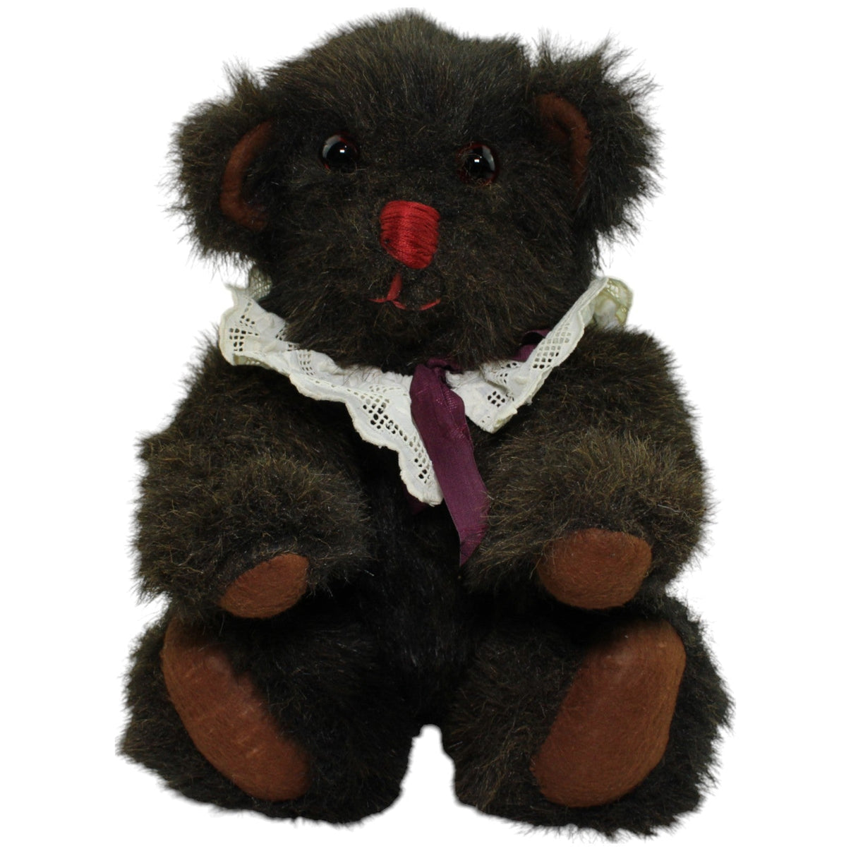 123000013967 Unbekannt Schöner Teddybär mit Kragen und beweglichen Gliedern Kuscheltier Kumpel Leo _Vintage_ Gebraucht Teddy