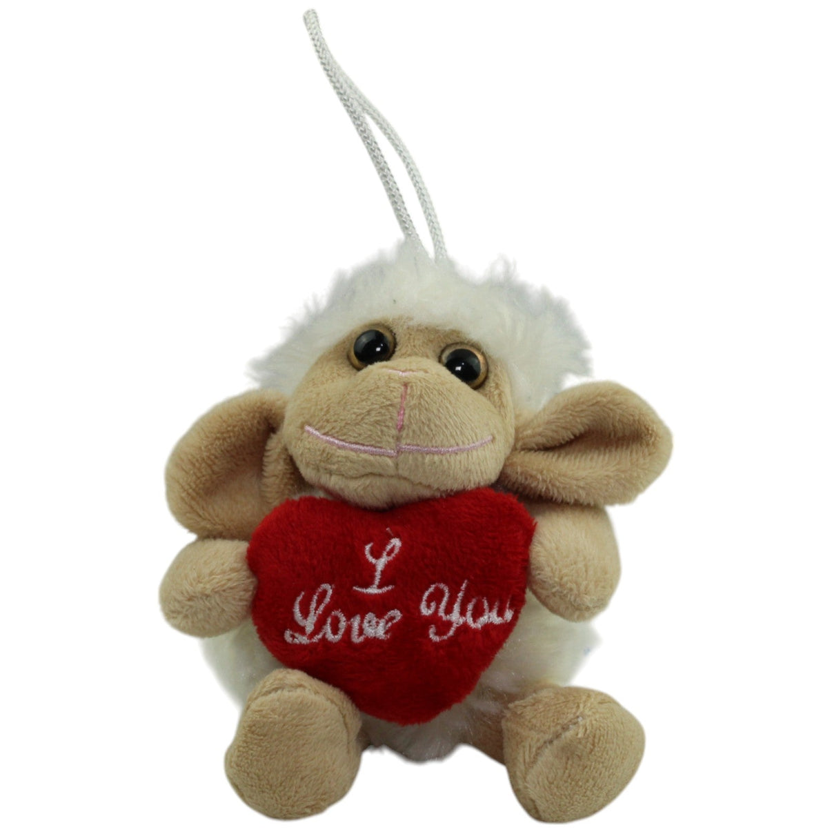 123000013989 Heunec Kleines Schaf mit Herz "I Love You" Kuscheltier Kumpel Leo Gebraucht Lamm Ostern