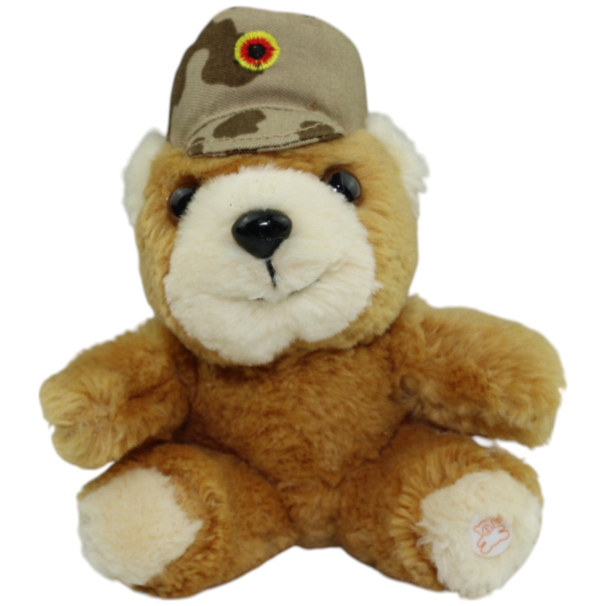 123000014020 Teddywelt Teddybär mit Bundeswehr - Kappe Schlüsselanhänger Kumpel Leo Gebraucht Teddy Teddybär