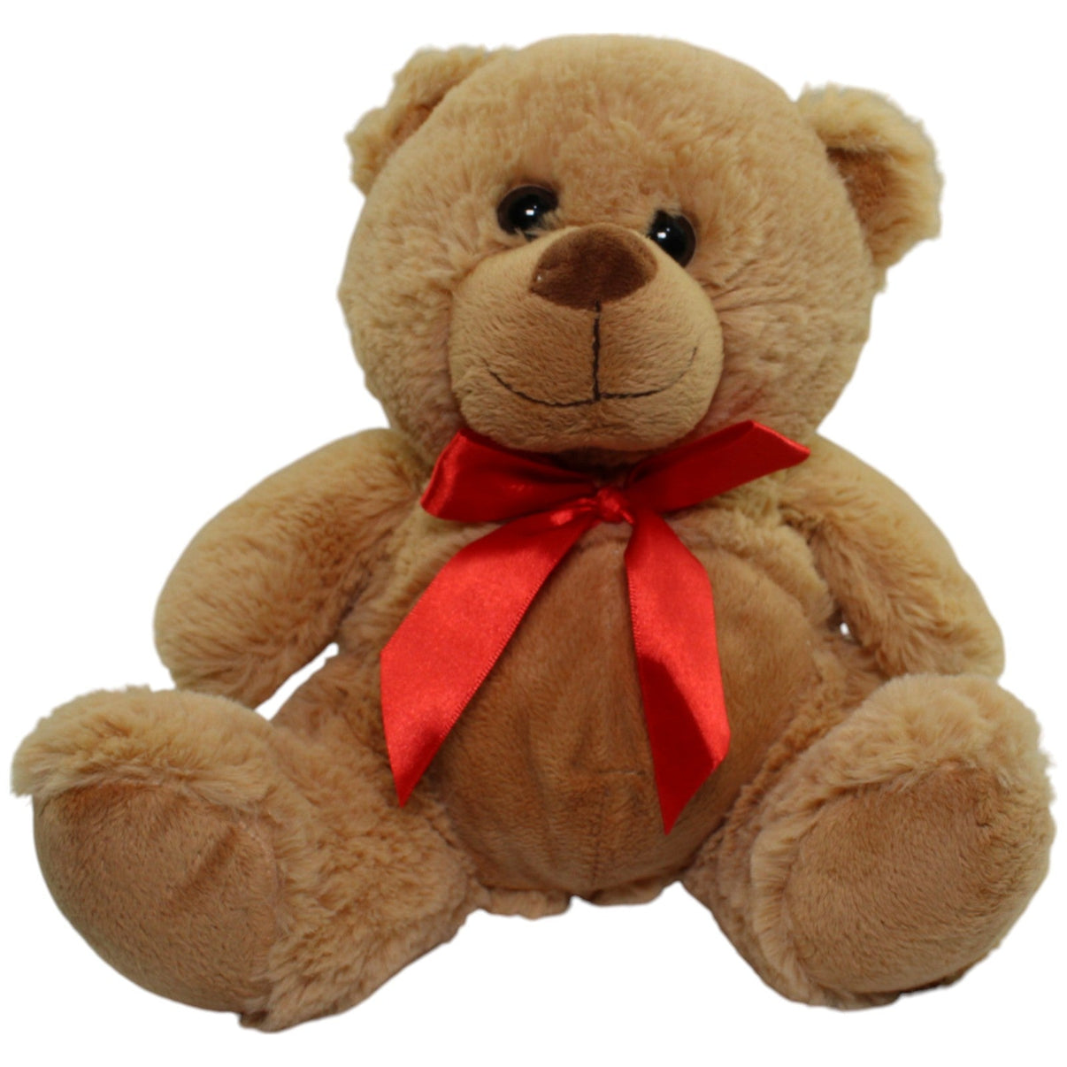 123000014070 NORDRESS Süßer Teddy mit roter Schleife Kuscheltier Kumpel Leo Gebraucht Teddy Teddybär