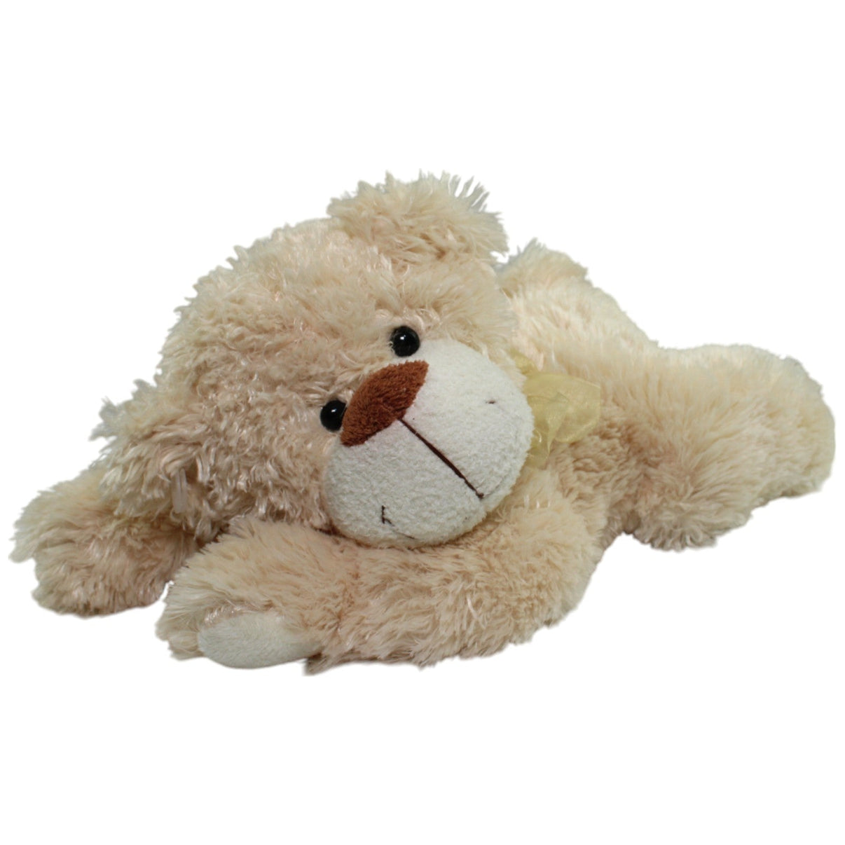 123000014073 Unbekannt Süßer Bär mit Schleife, liegend Kuscheltier Kumpel Leo Bär Gebraucht