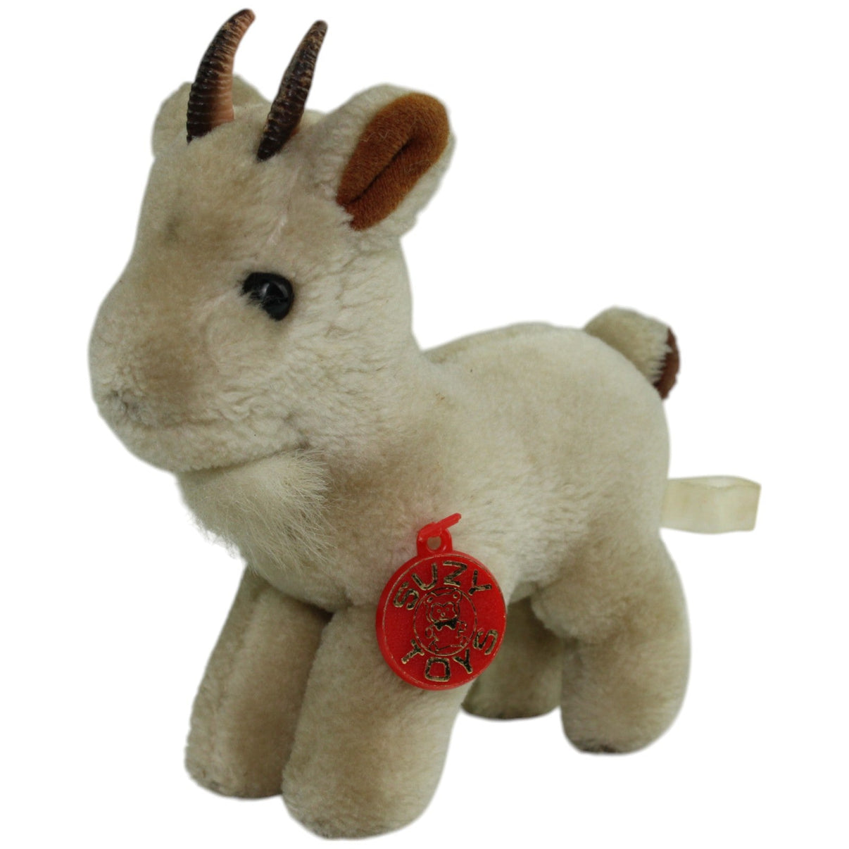 123000014109 Suzy Toys Kleine grau - braune Ziege Kuscheltier Kumpel Leo _Vintage_ Gebraucht Vintage