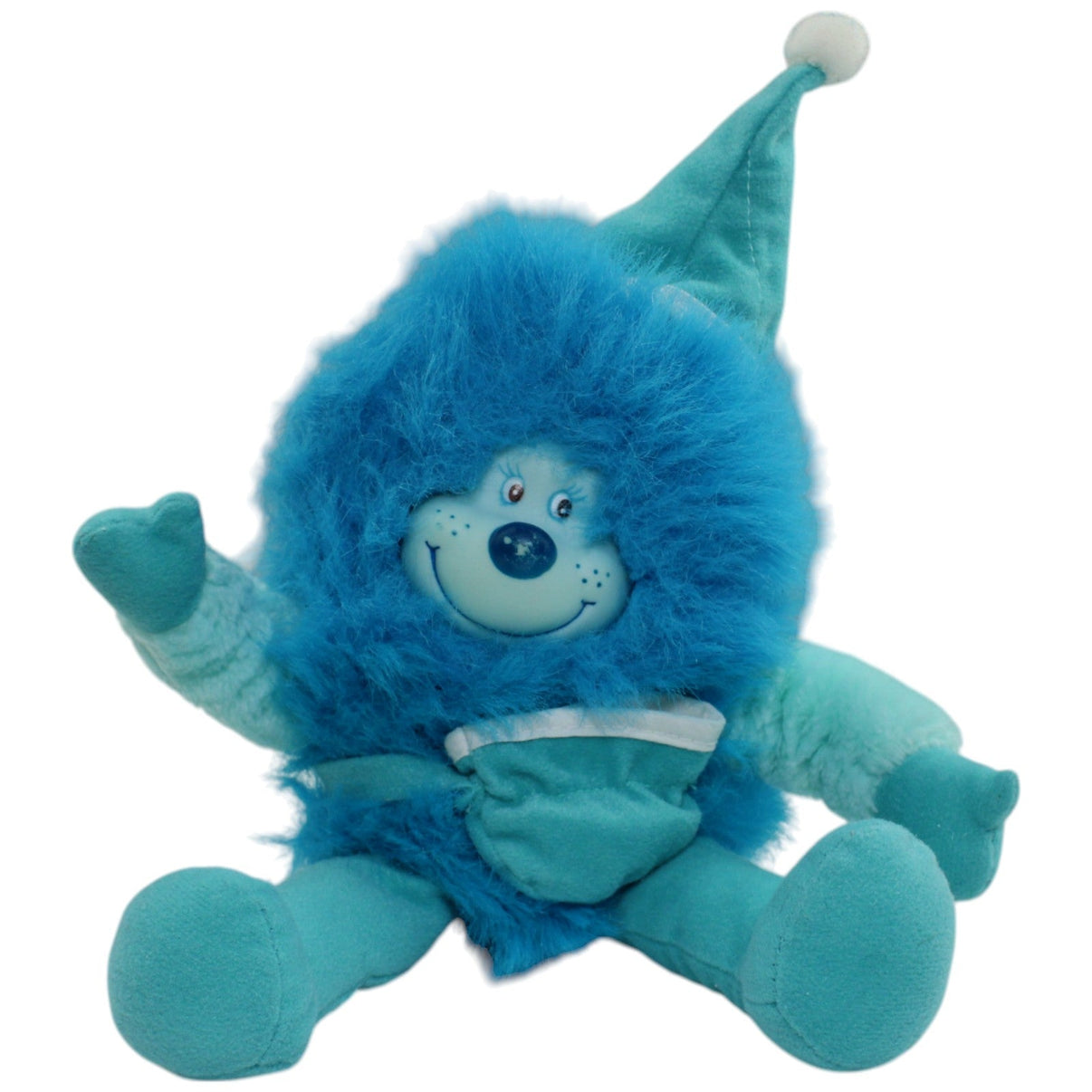 123000014279 GEGU Blauer Wichtel Plüschfigur Kumpel Leo _Vintage_ Gebraucht Vintage