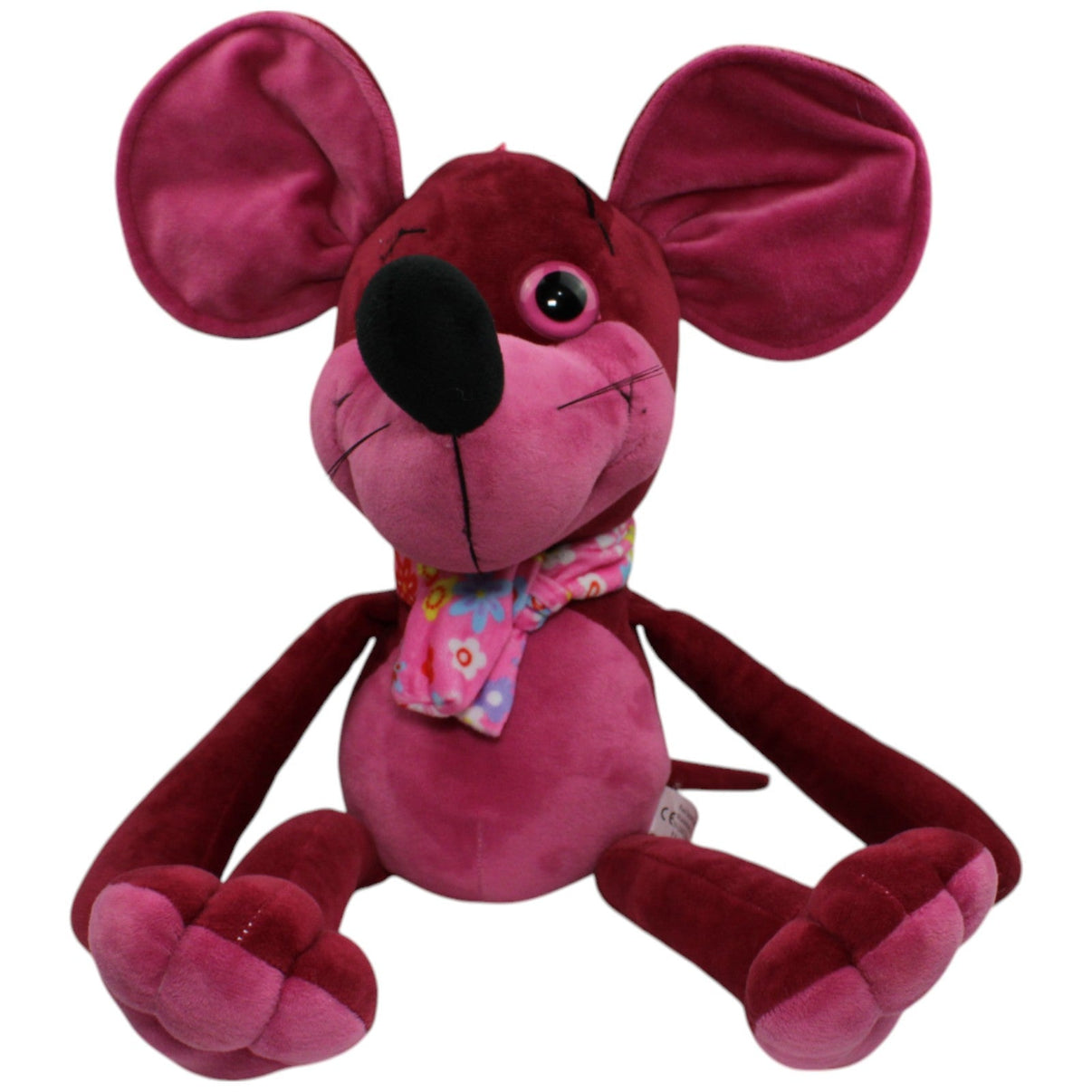 123000014427 Paul Import XL Pink - rote Maus mit Schal Kuscheltier Kumpel Leo Gebraucht