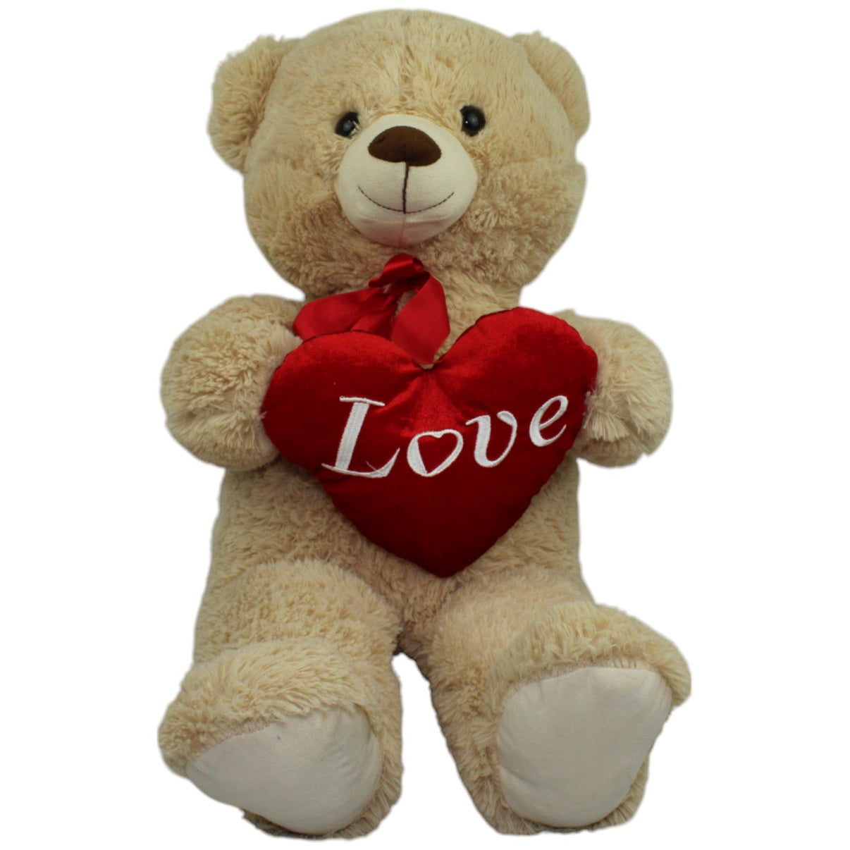 123000014433 Woolworth Kuschel Woolies, XXL Teddy mit Herz "Love" Kuscheltier Kumpel Leo Gebraucht Teddy Teddybär
