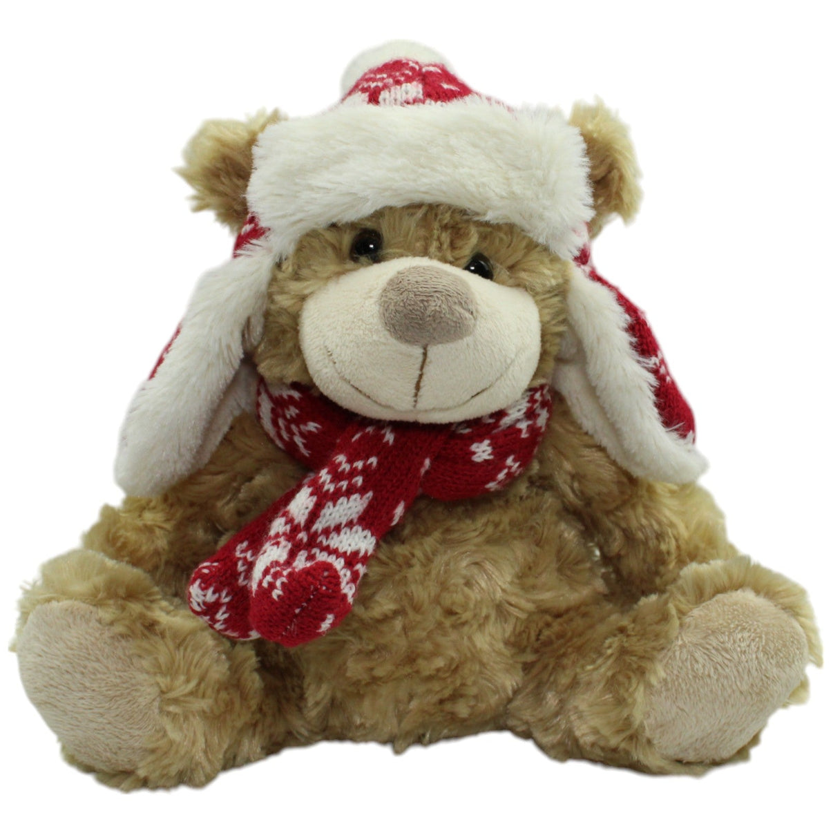 123000014488 Morgenroth Teddybär mit roter Mütze und Schal Kuscheltier Kumpel Leo Gebraucht Teddy Teddybär