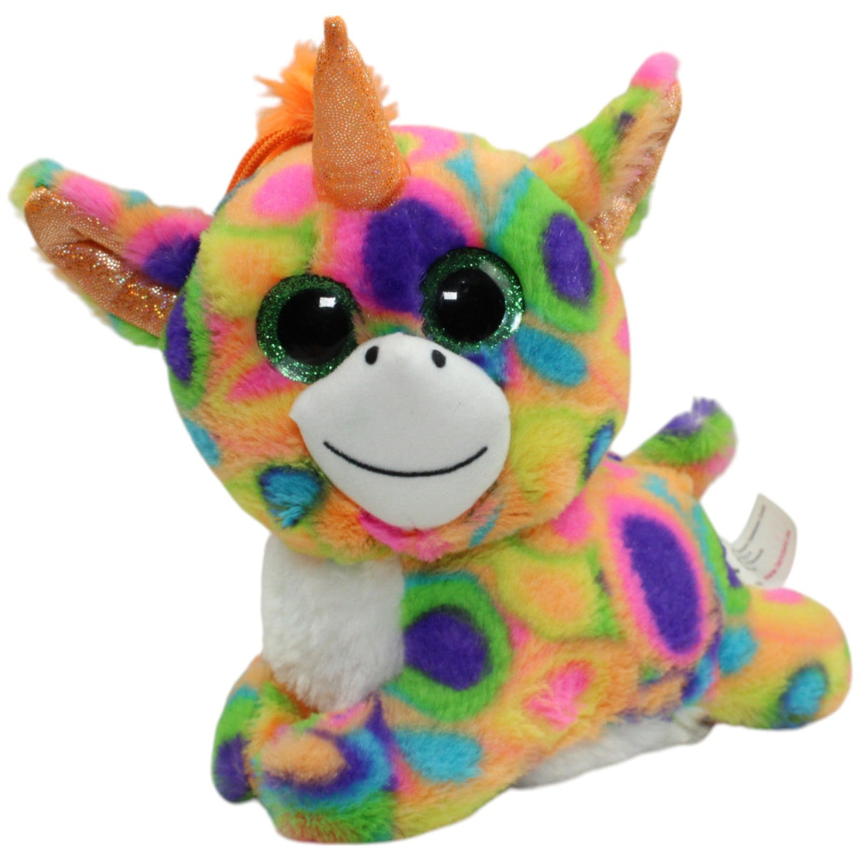 123000014527 Landahl & Baumann Bunter Einhorn mit Glitzeraugen, liegend Kuscheltier Kumpel Leo Gebraucht